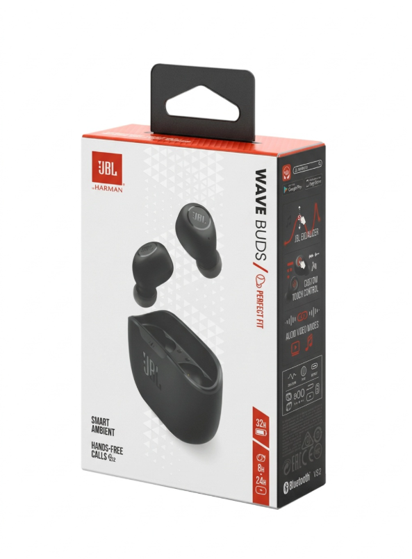 Auriculares in ear Inalambricos JBL TWS Wave Buds Negro-6
