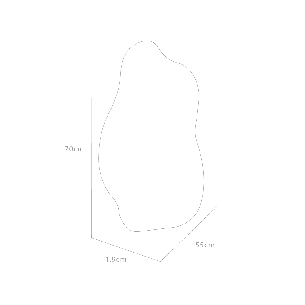Espejo 70X55X1,9 Cm Forma Irregular-7