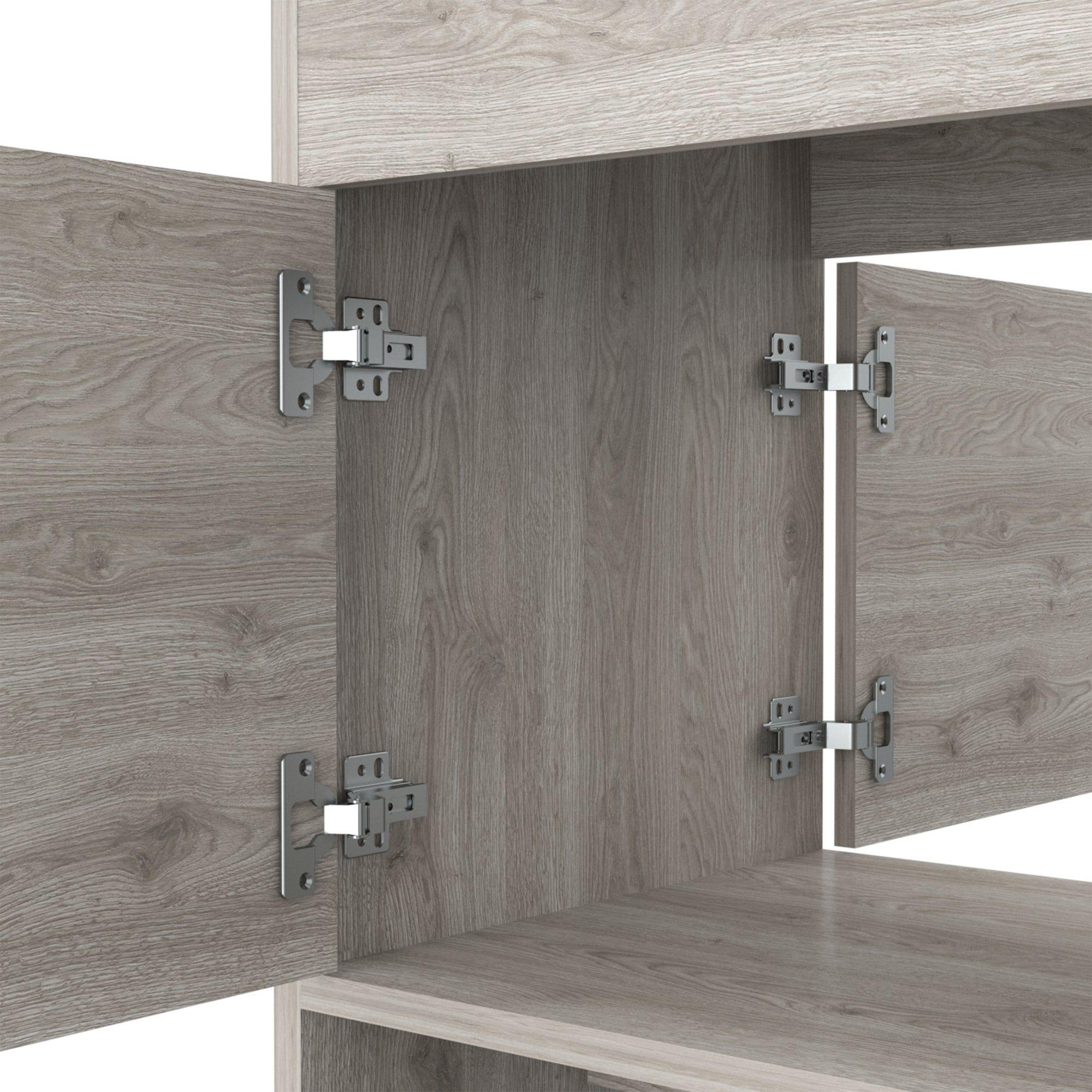Bar Bajo Con Ruedas 6 Botelleros 1 Puerta Fm-008G Gris-6