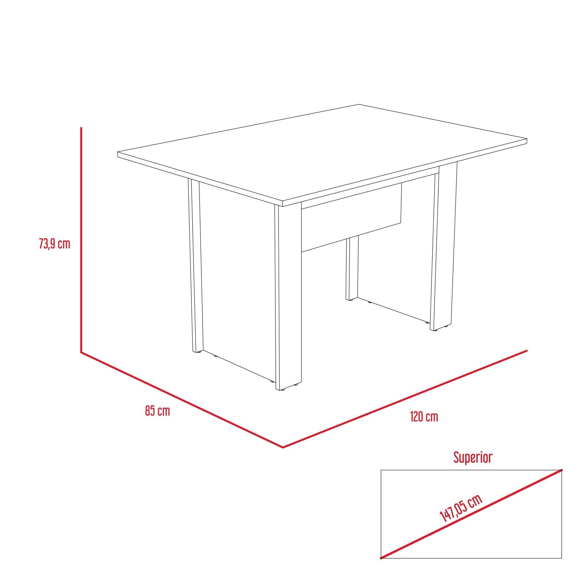 MESA DE COMEDOR FM-007O CAFÉ OSCURO-5