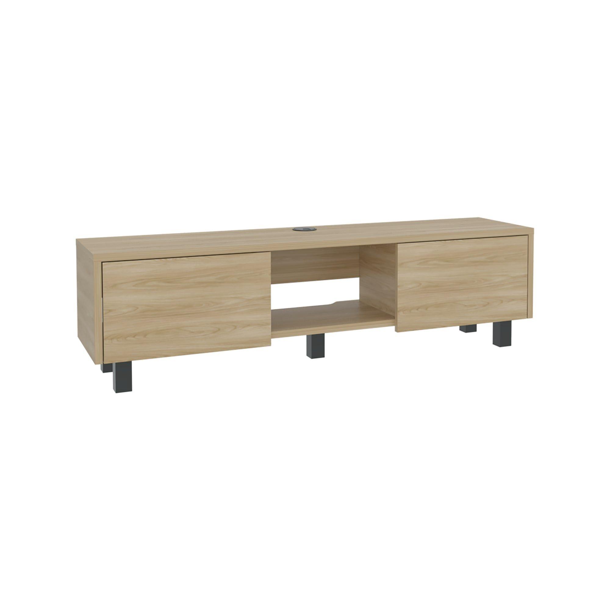 Rack Tv Con Capacidad Hasta 65" Piso o Flotante 26,8X125,1X29,7 Cm Café Claro-2