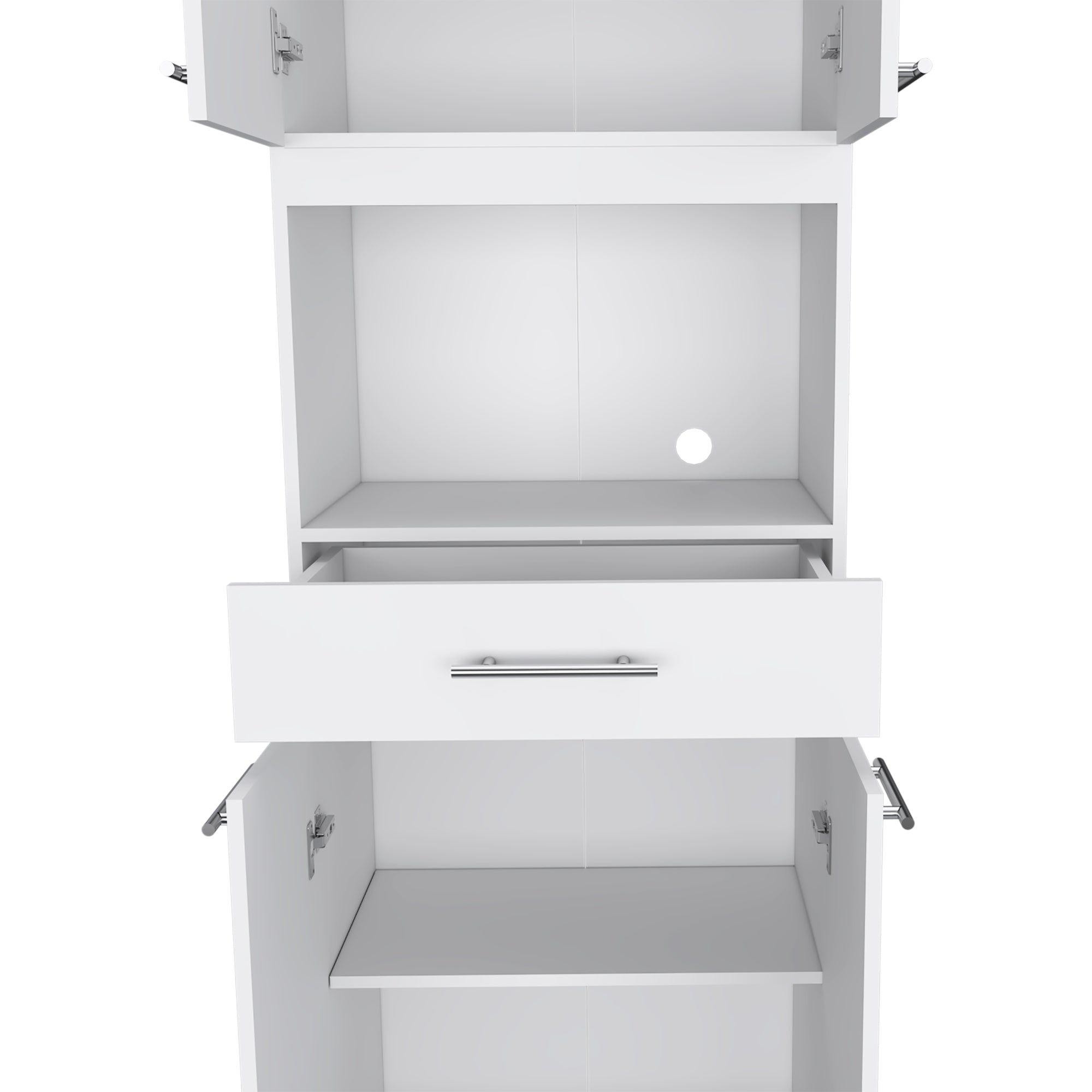 Mueble Microondas 4 Puertas 1 Cajon Fm-003B Blanco-4