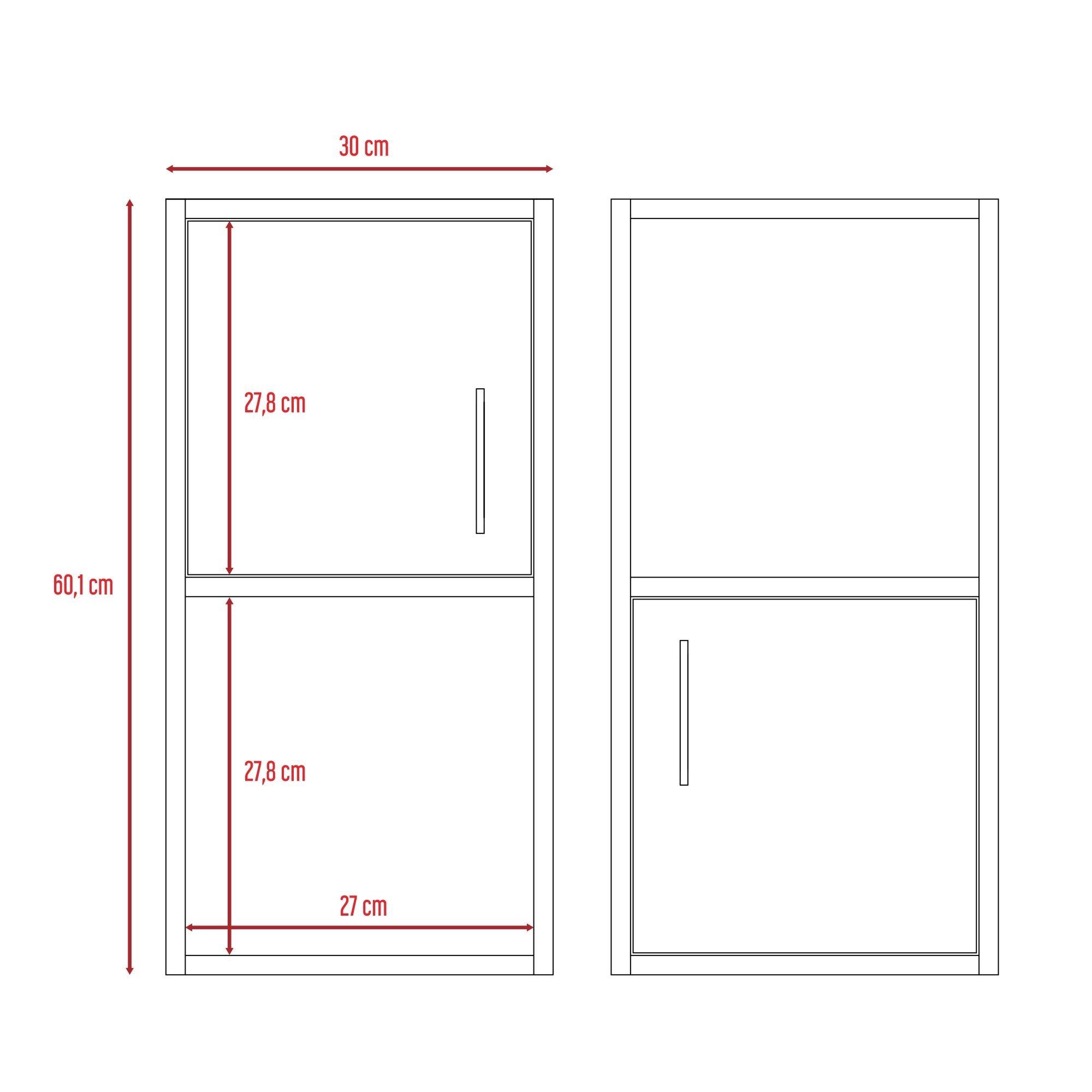 MUEBLE ORGANIZADOR BAÑO CON 1 PUERTA X2 UNIDADES FM-001B - BLANCO-7