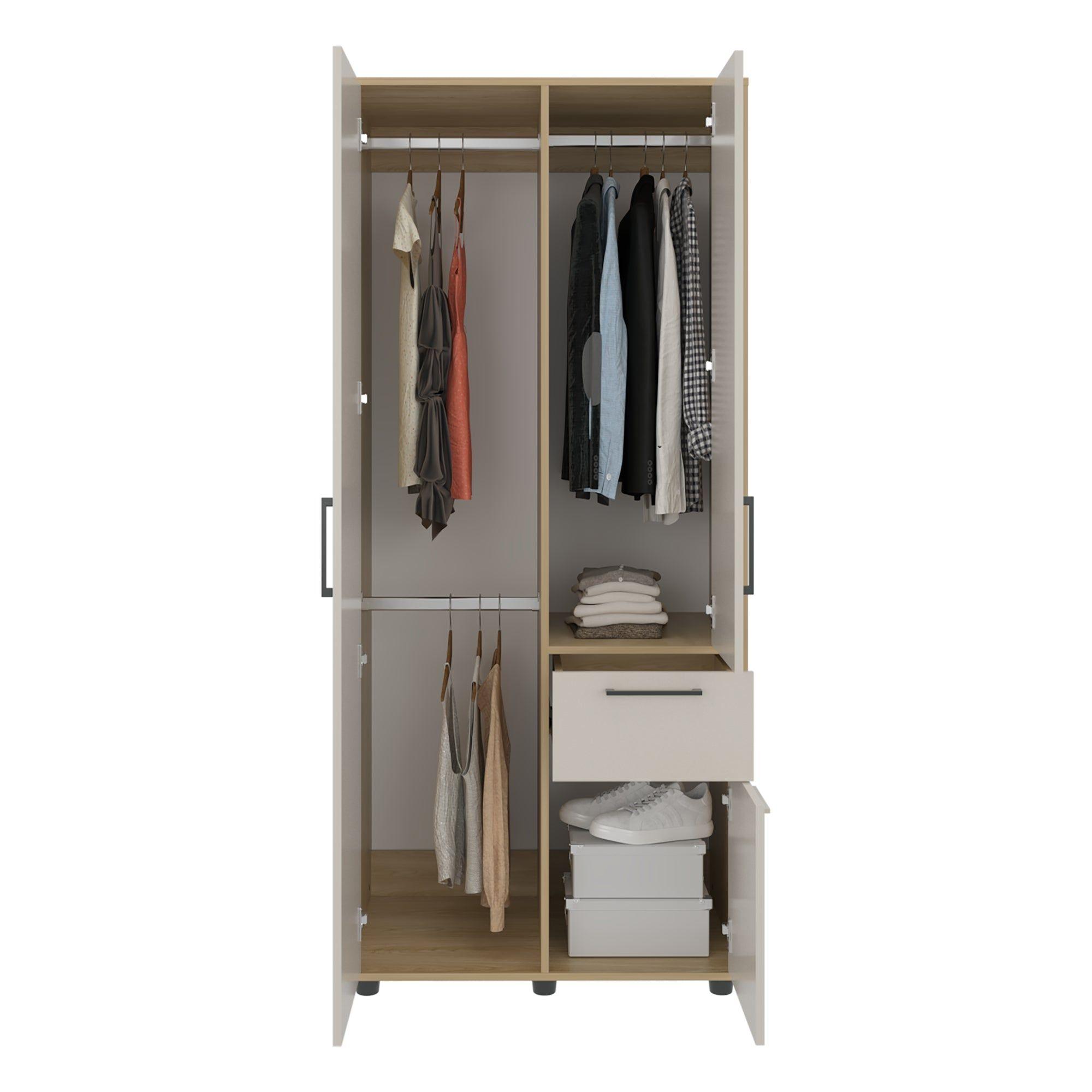 Closet 3 Puertas Y1 Cajon 180X80X52 Cm Café Claro-3