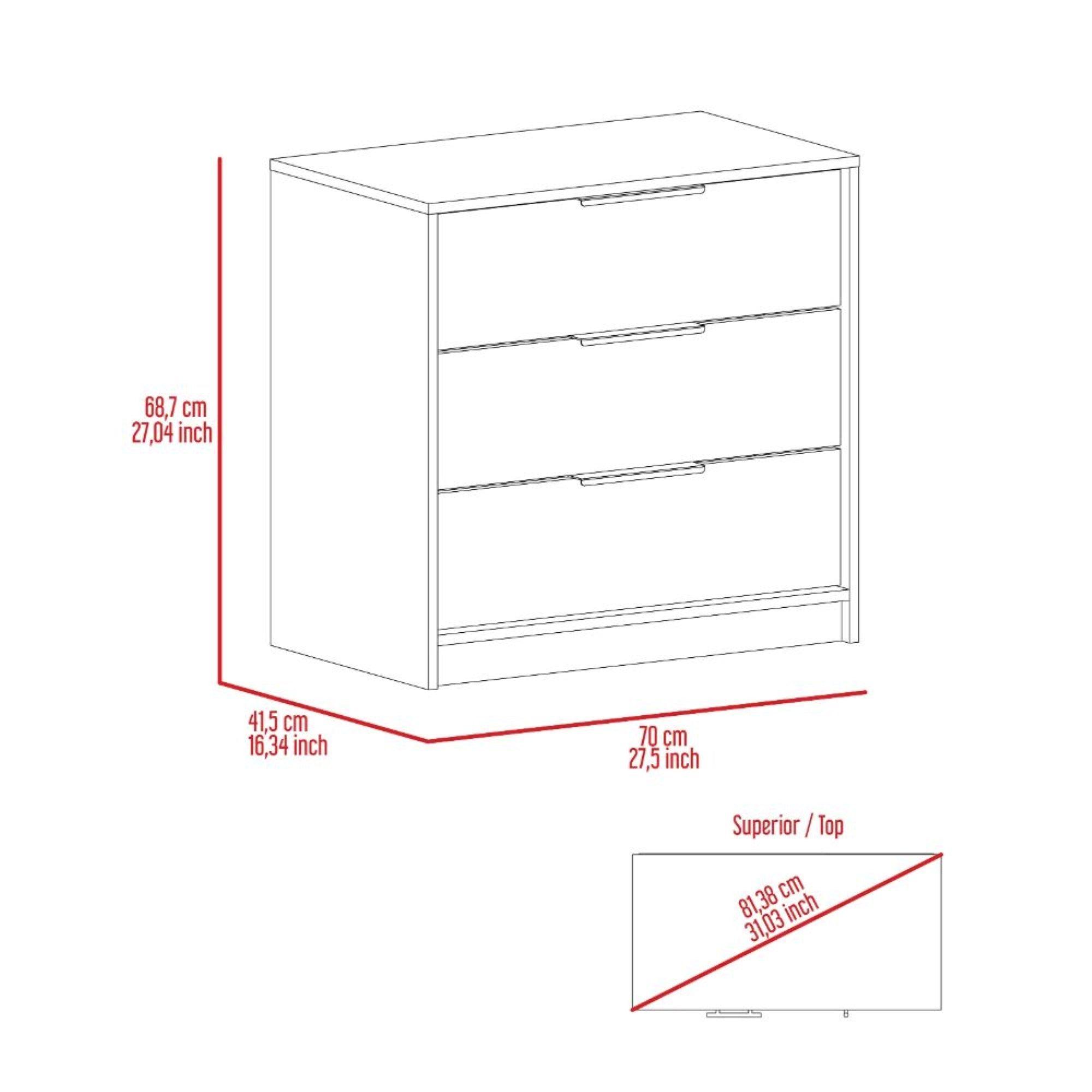 COMODA 3 CAJONES FM-001C - CAFE CLARO-6