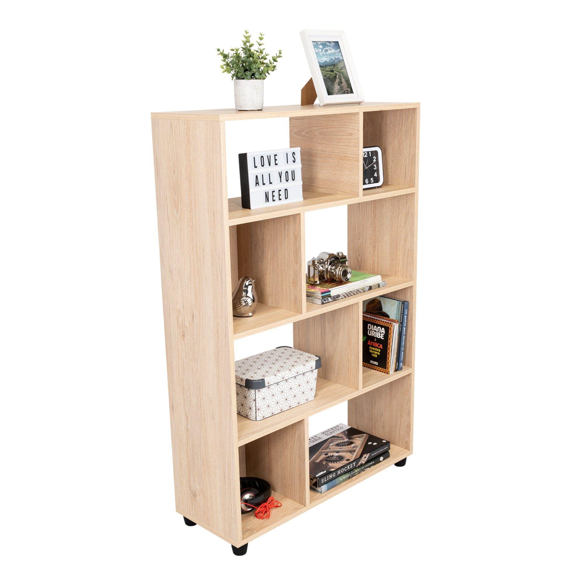 Mueble Biblioteca Organizadora 80,1X122,2X28,8 Cm Café Claro-2