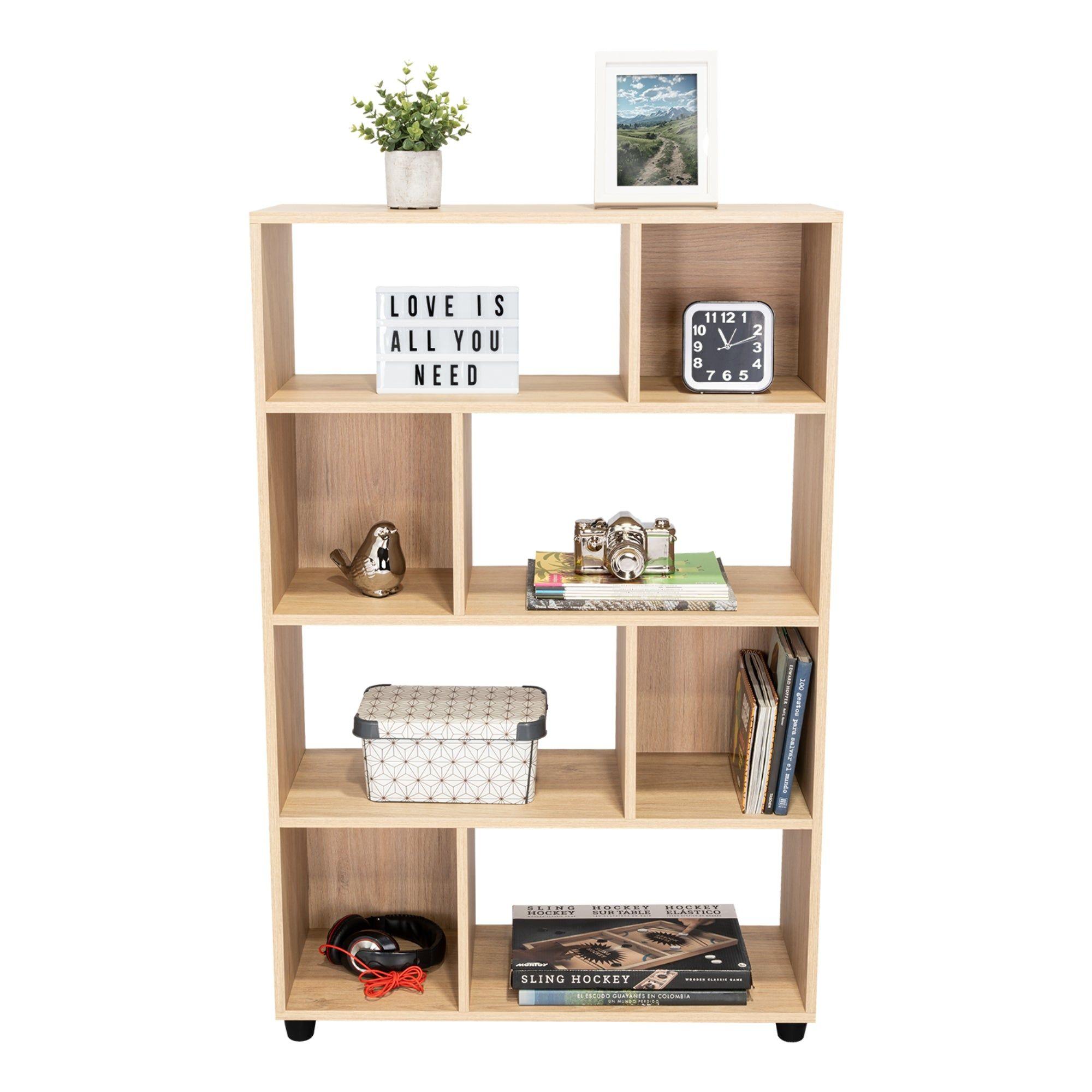 Mueble Biblioteca Organizadora 80,1X122,2X28,8 Cm Café Claro-3