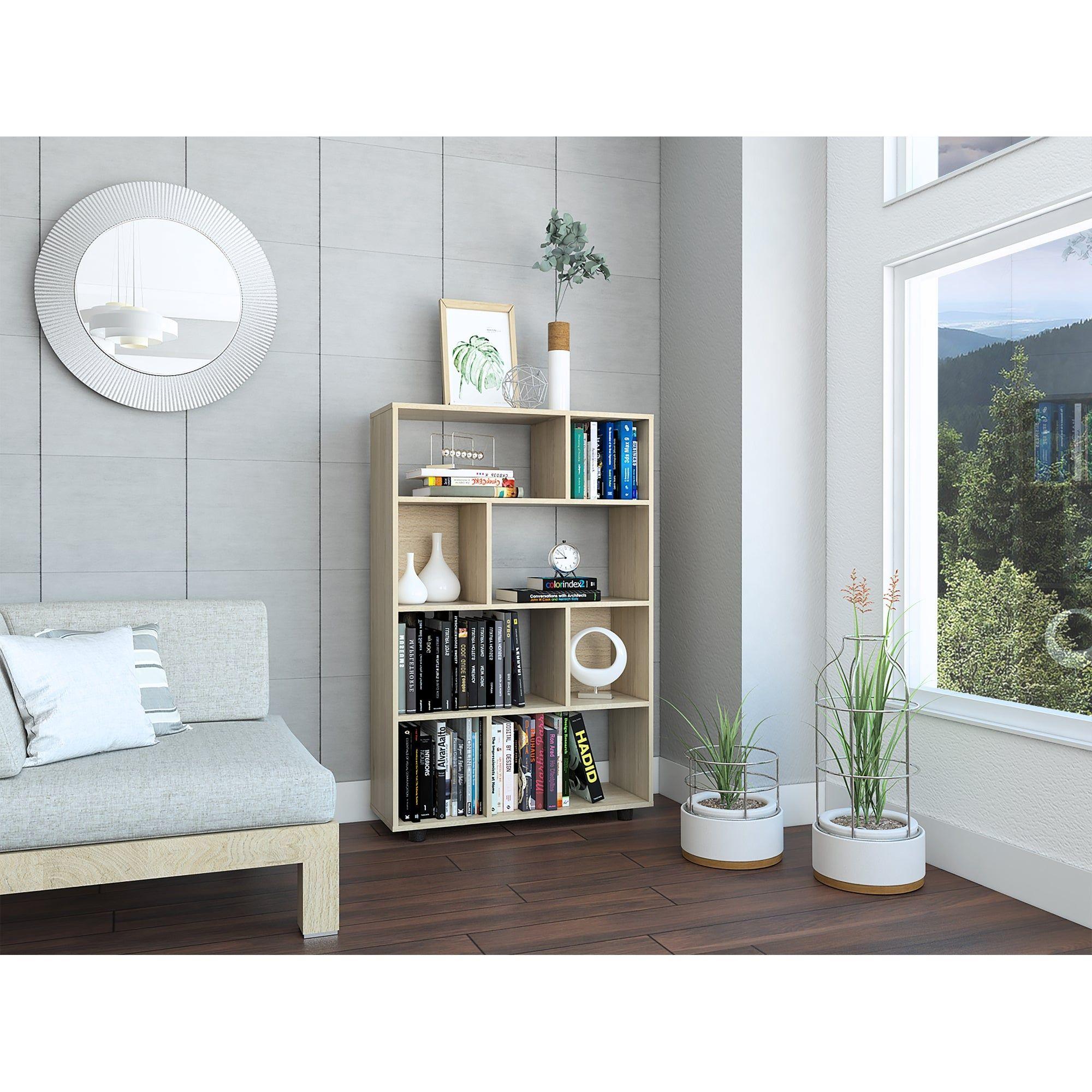 Mueble Biblioteca Organizadora 80,1X122,2X28,8 Cm Café Claro-6