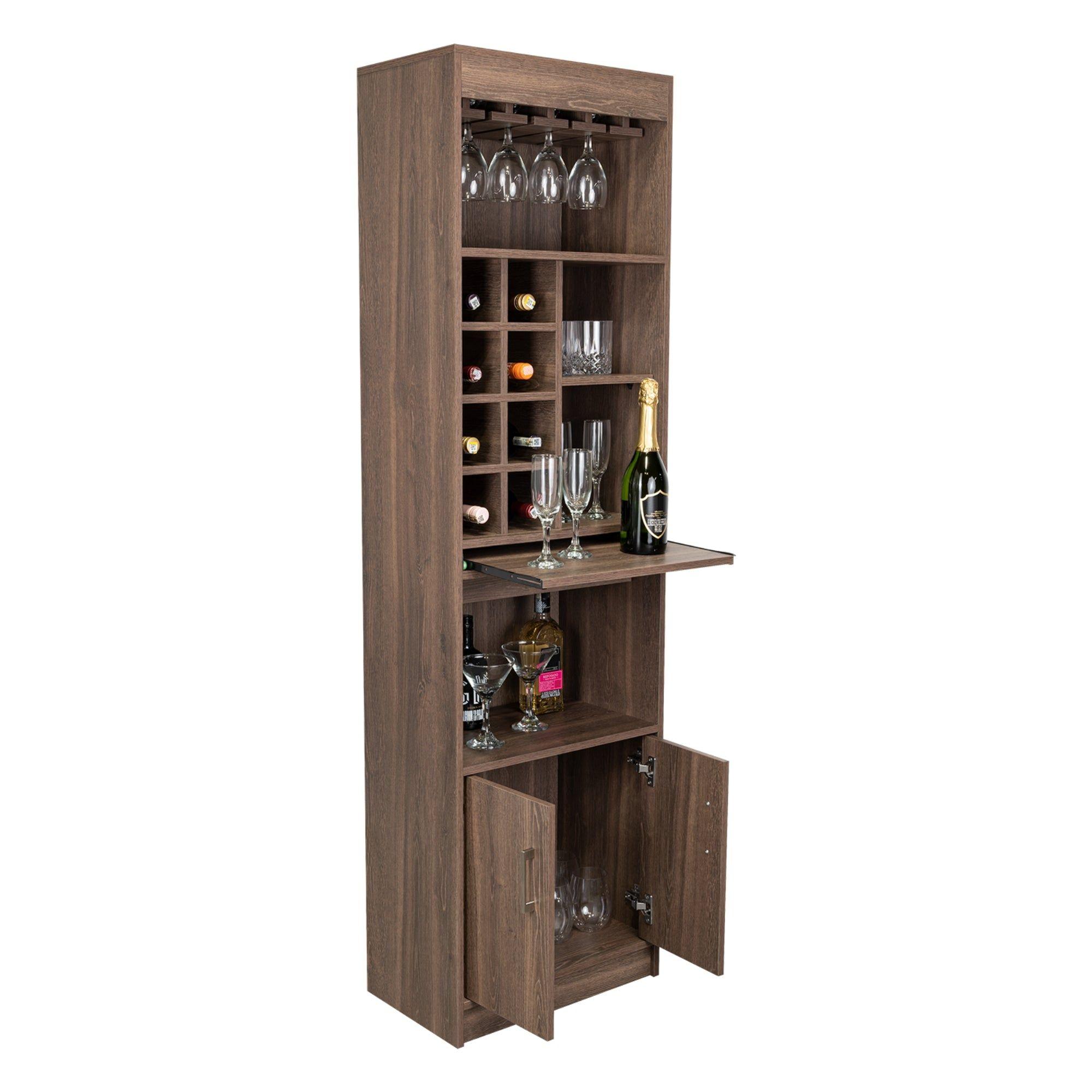 BAR ALTO 8 BOTELLEROS REPISA EXTENSIBLE FM-011O  CAFÉ OSCURO-3