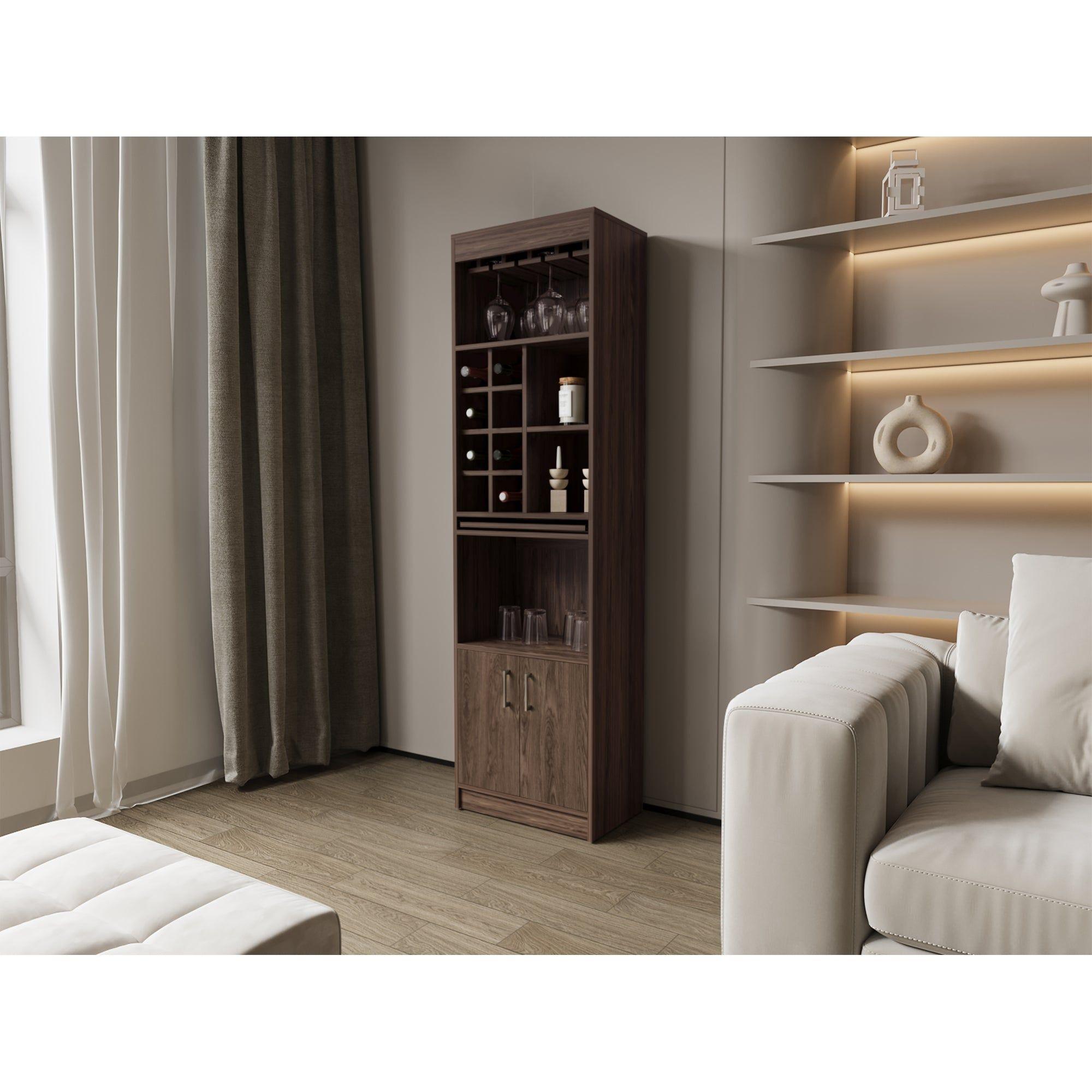 BAR ALTO 8 BOTELLEROS REPISA EXTENSIBLE FM-011O  CAFÉ OSCURO-4