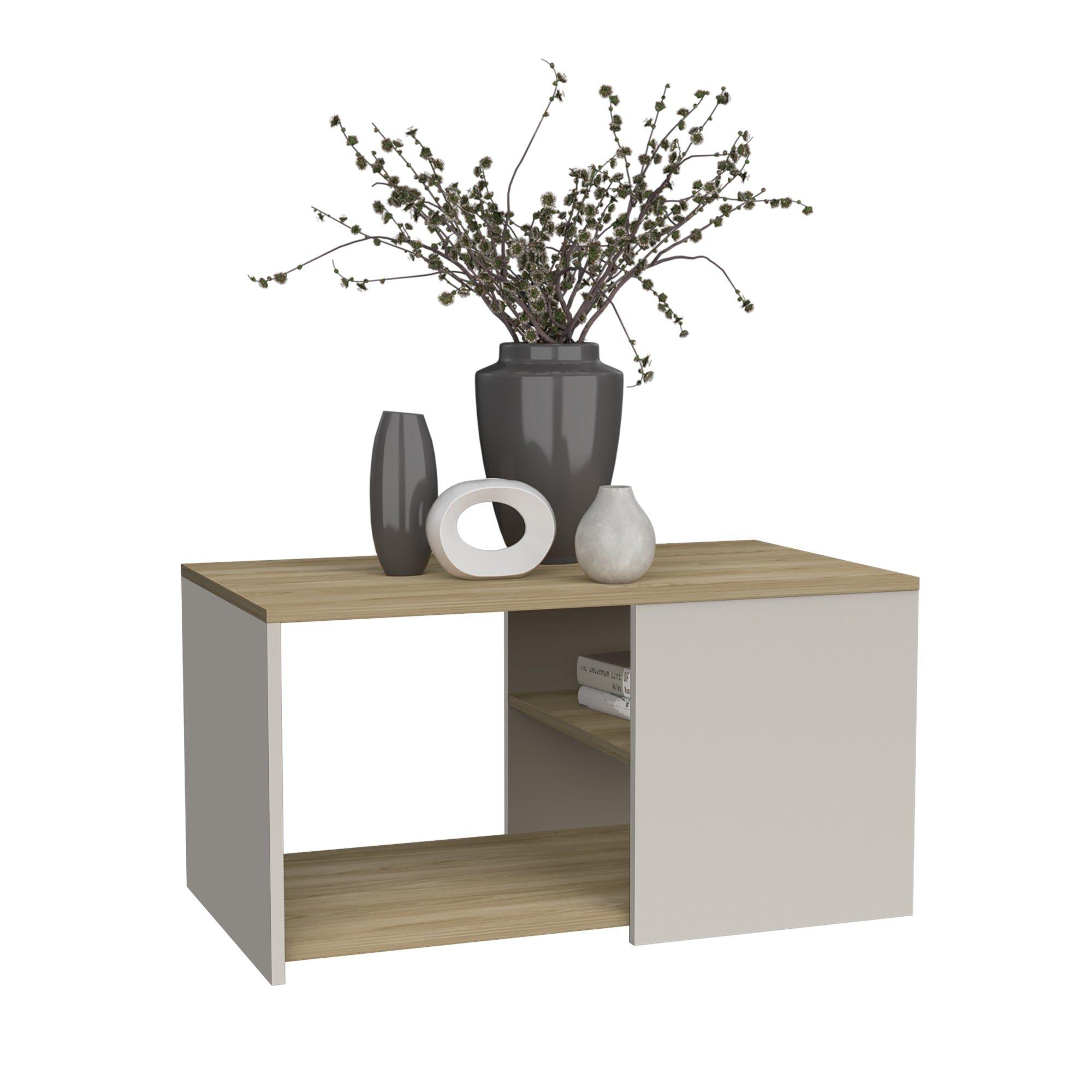 Mesa De Centro Fm Café Claro 42,1X80,1X45,1 Cm-2