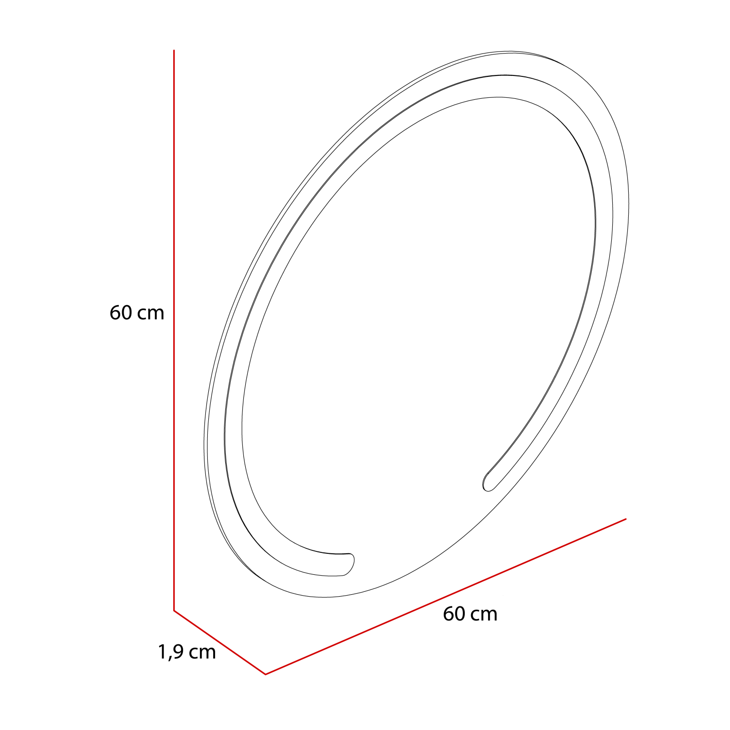 Espejo Ovalle Circular Marco Sandblasting 60x60 cm-4