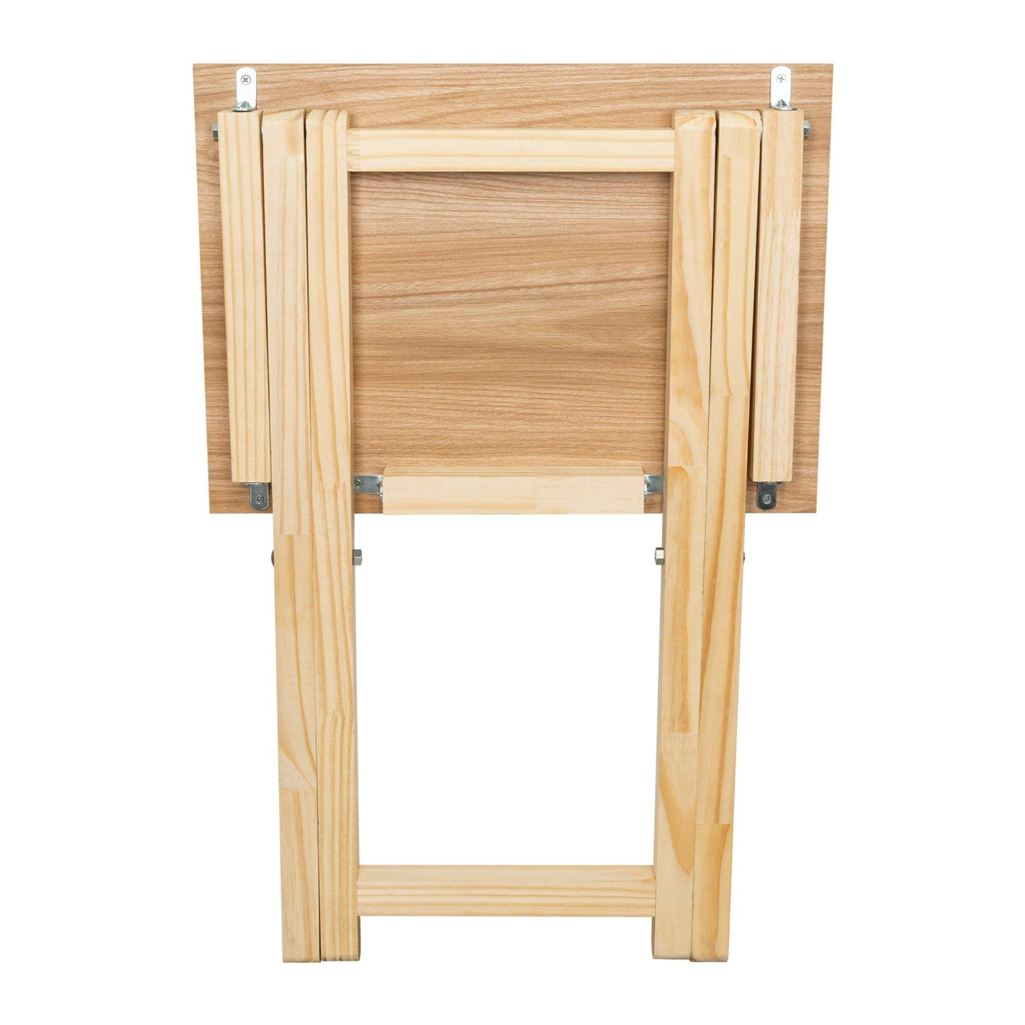 Mesa Plegable 65,7X47,9X35 Cm Cafe Claro-6
