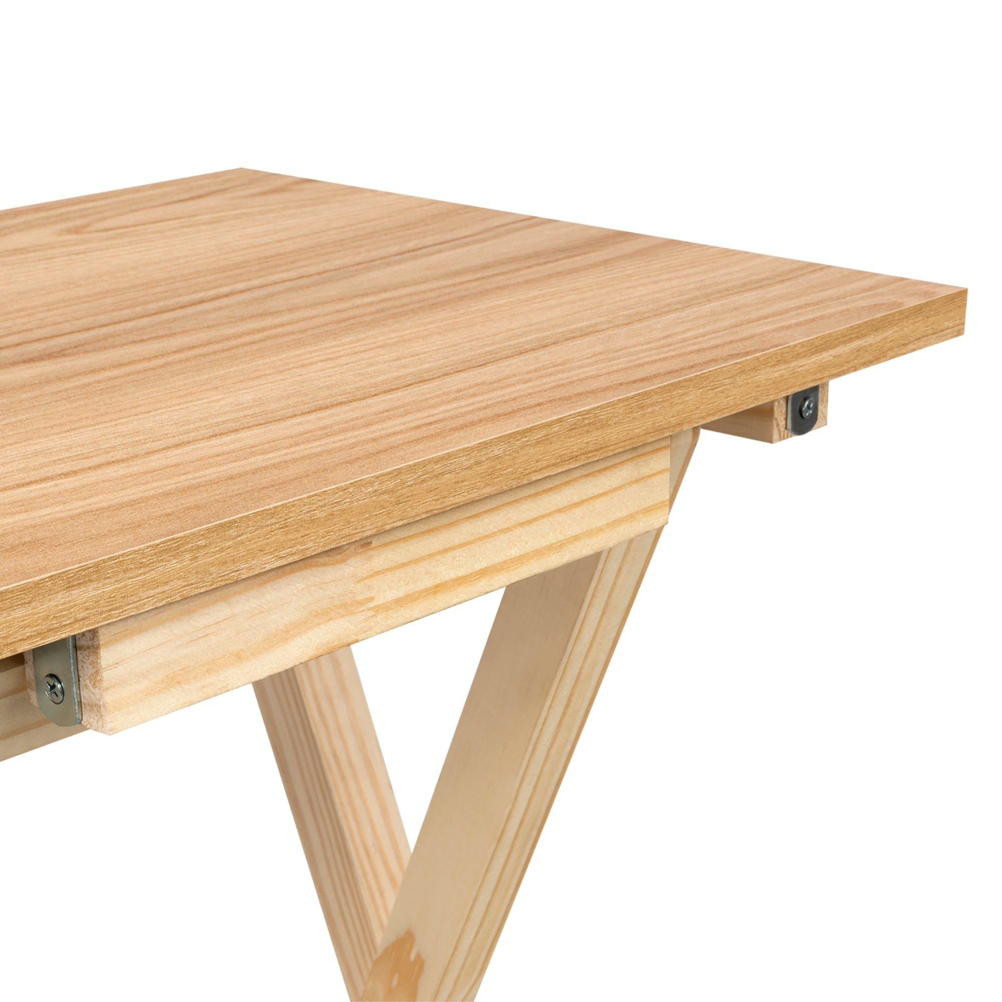 Mesa Plegable 65,7X47,9X35 Cm Cafe Claro-7