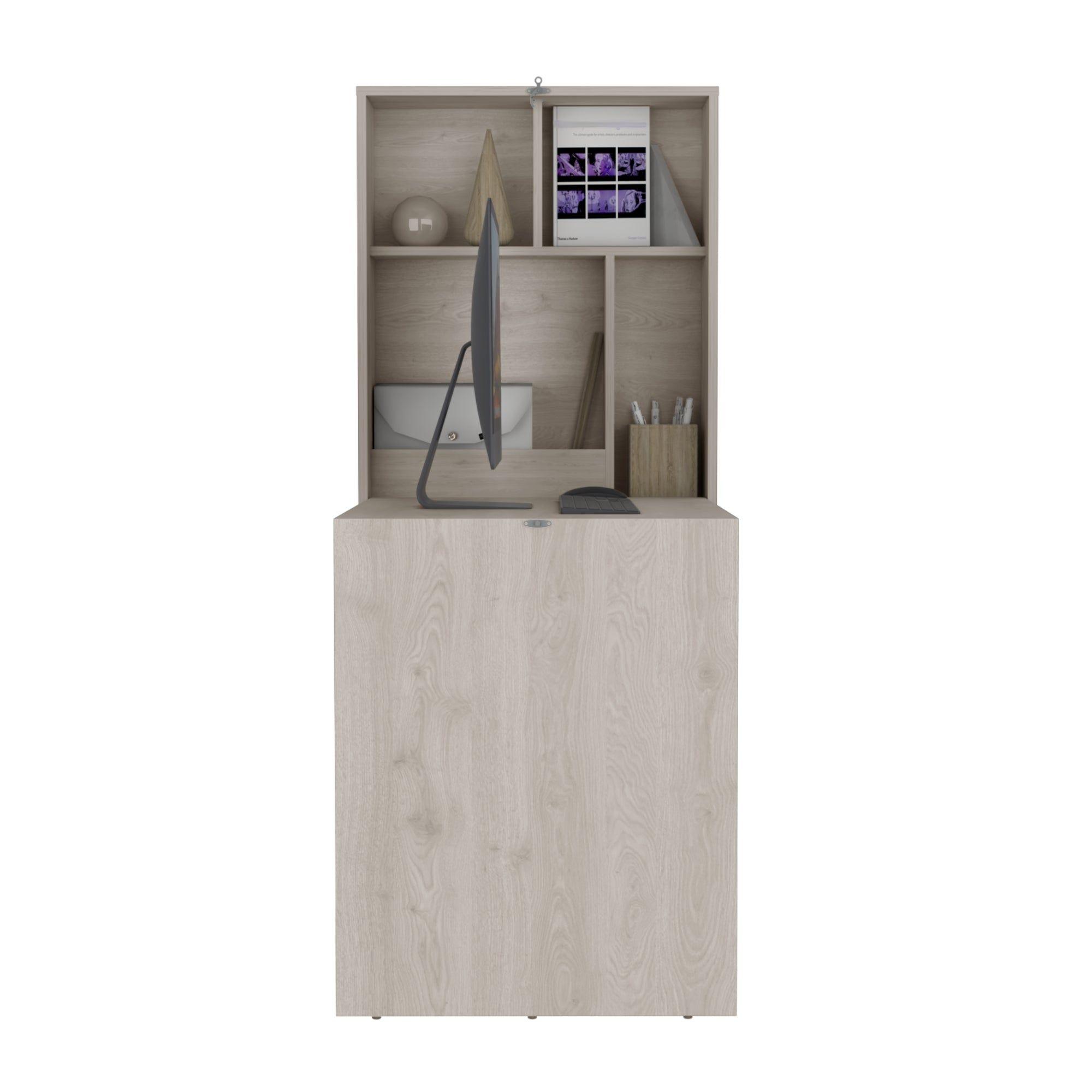 Escritorio Plegable De Pared 72,7X60,1X19 Cm Gris-3