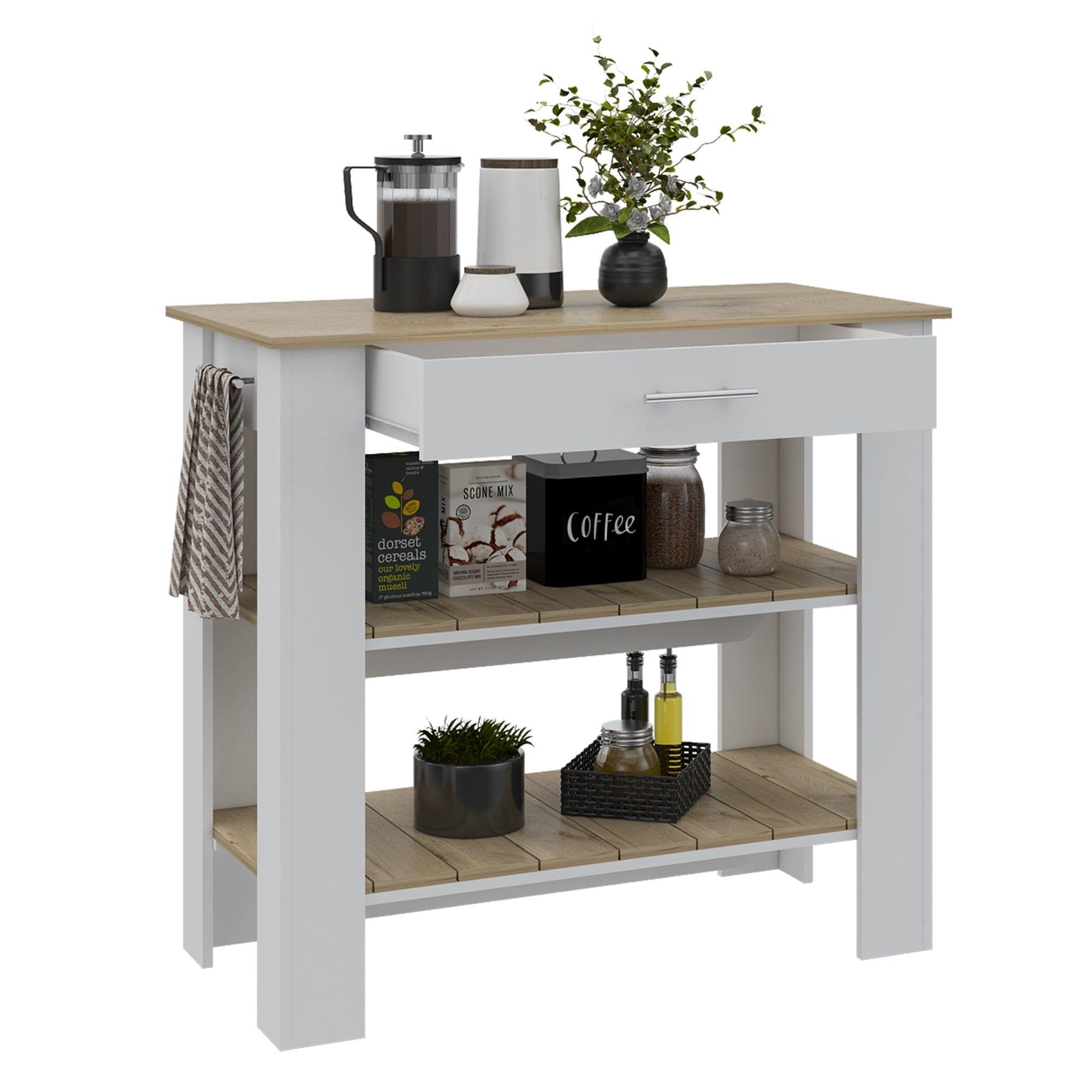 ISLA DE COCINA 101x93x50 CM FM-008B BLANCO-3
