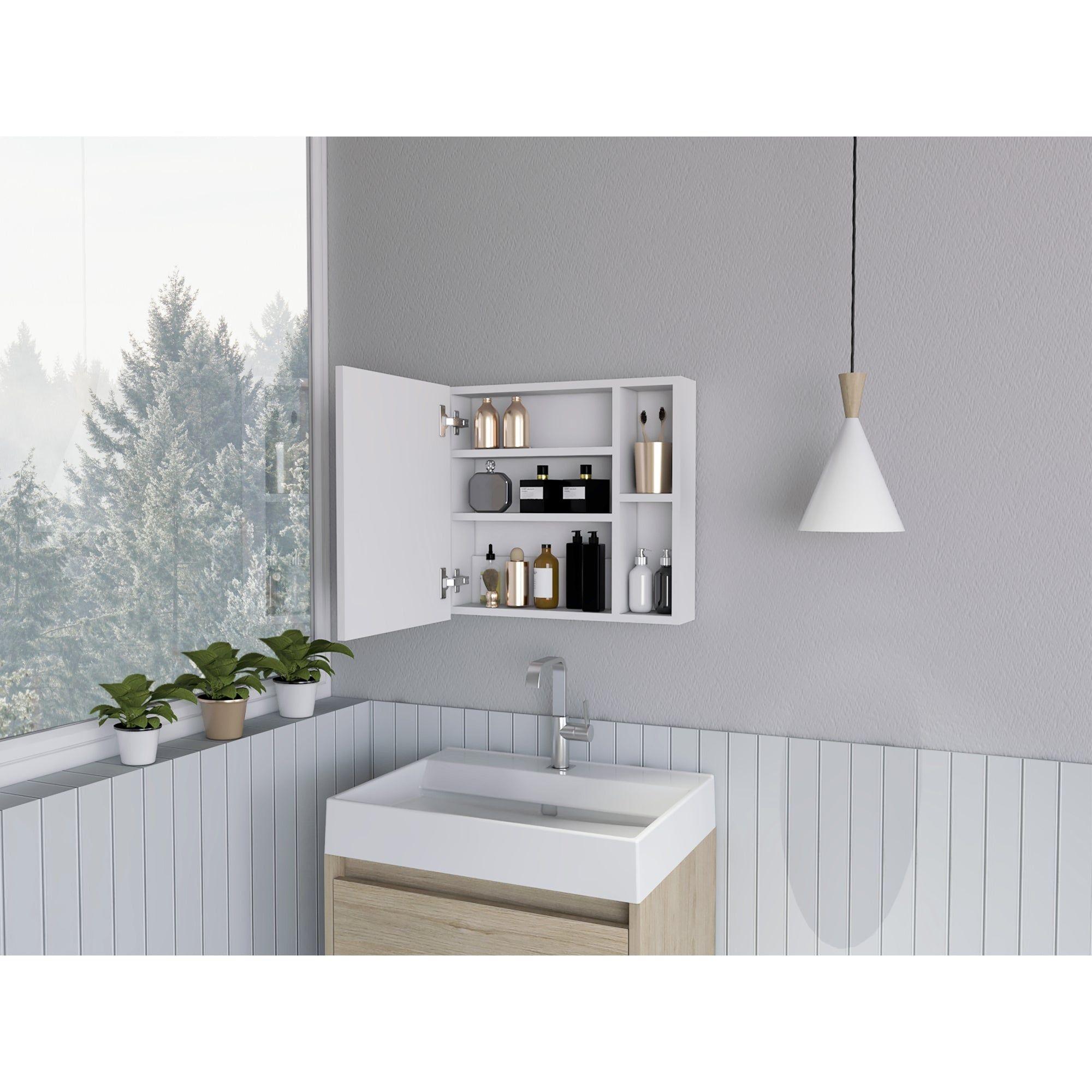 Botiquin De Baño 1 Puerta 47.3X50X12.2 Cm Blanco-5