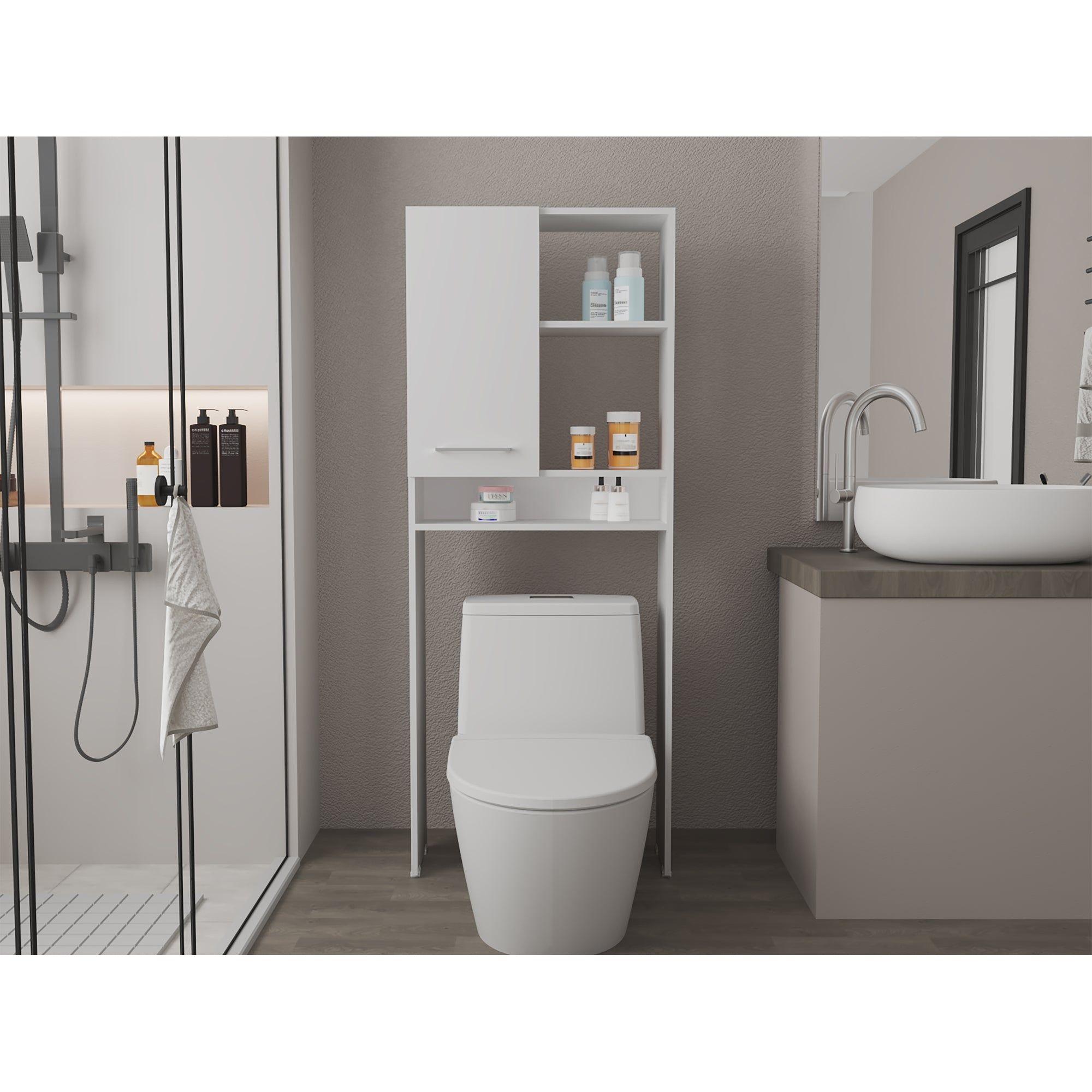 Estante Wc 1 Puerta 3 Repisas Fm-012B Blanco-4