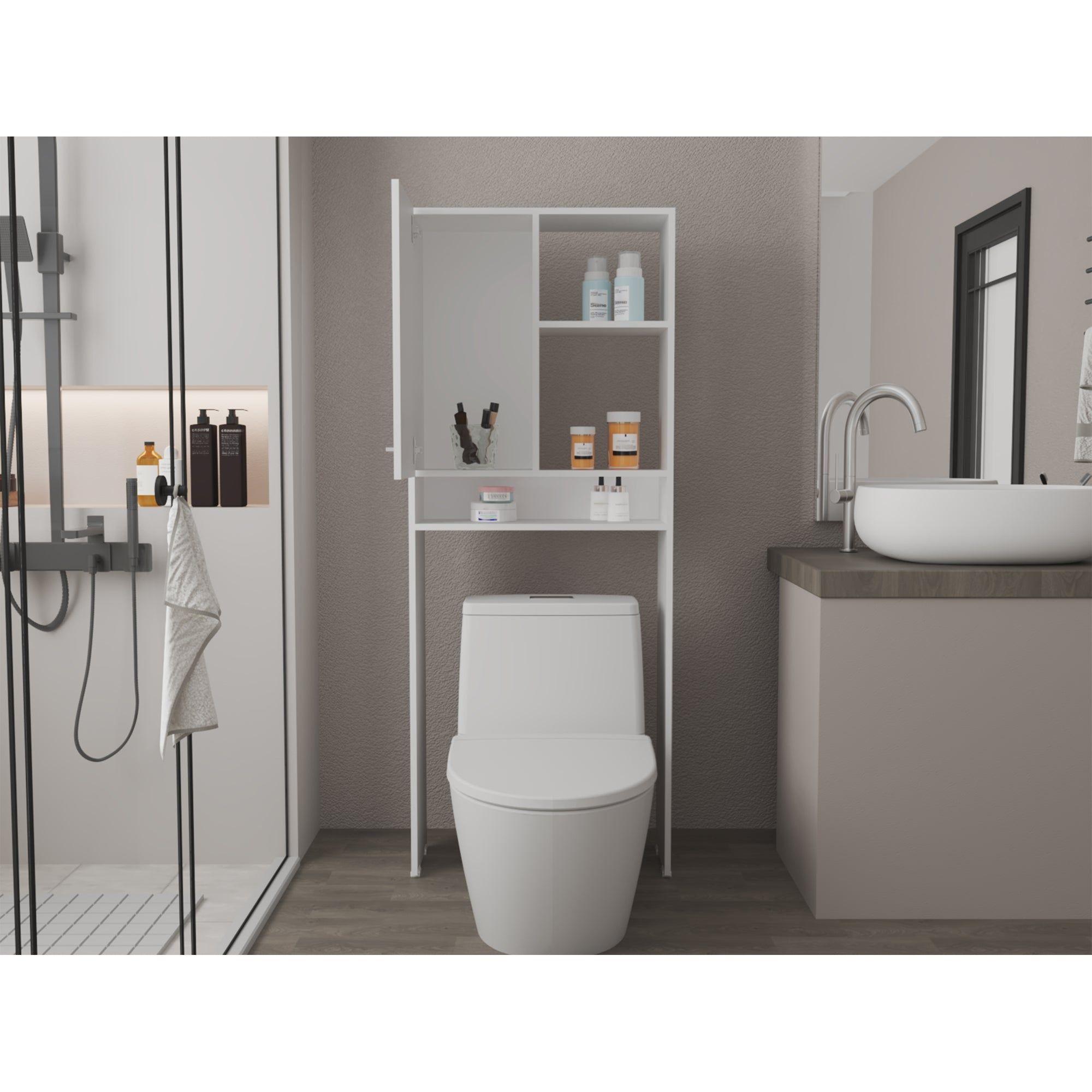 Estante Wc 1 Puerta 3 Repisas Fm-012B Blanco-5