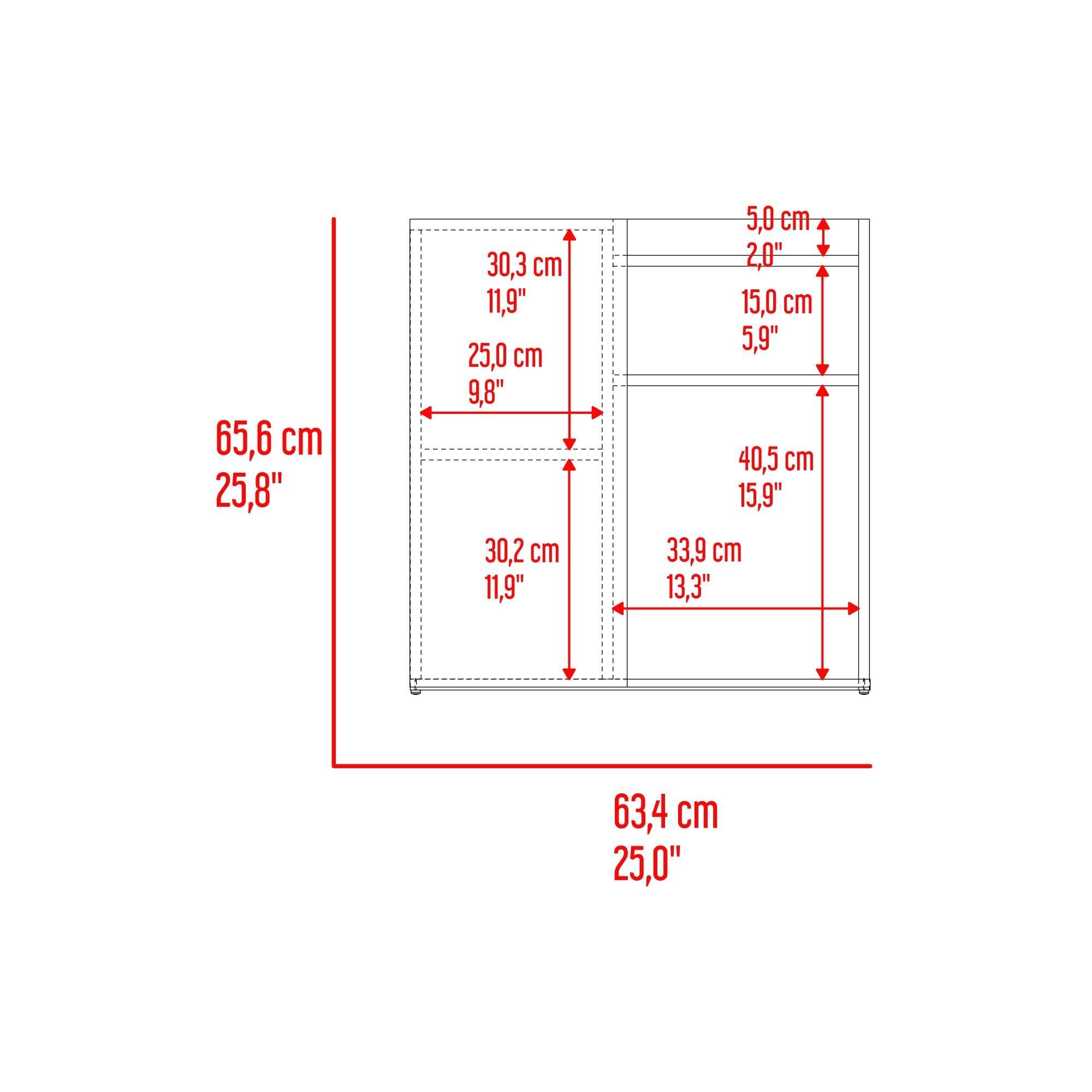 Velador Con 1 Puerta Fm 65X65X40 Cm Café Claro-5