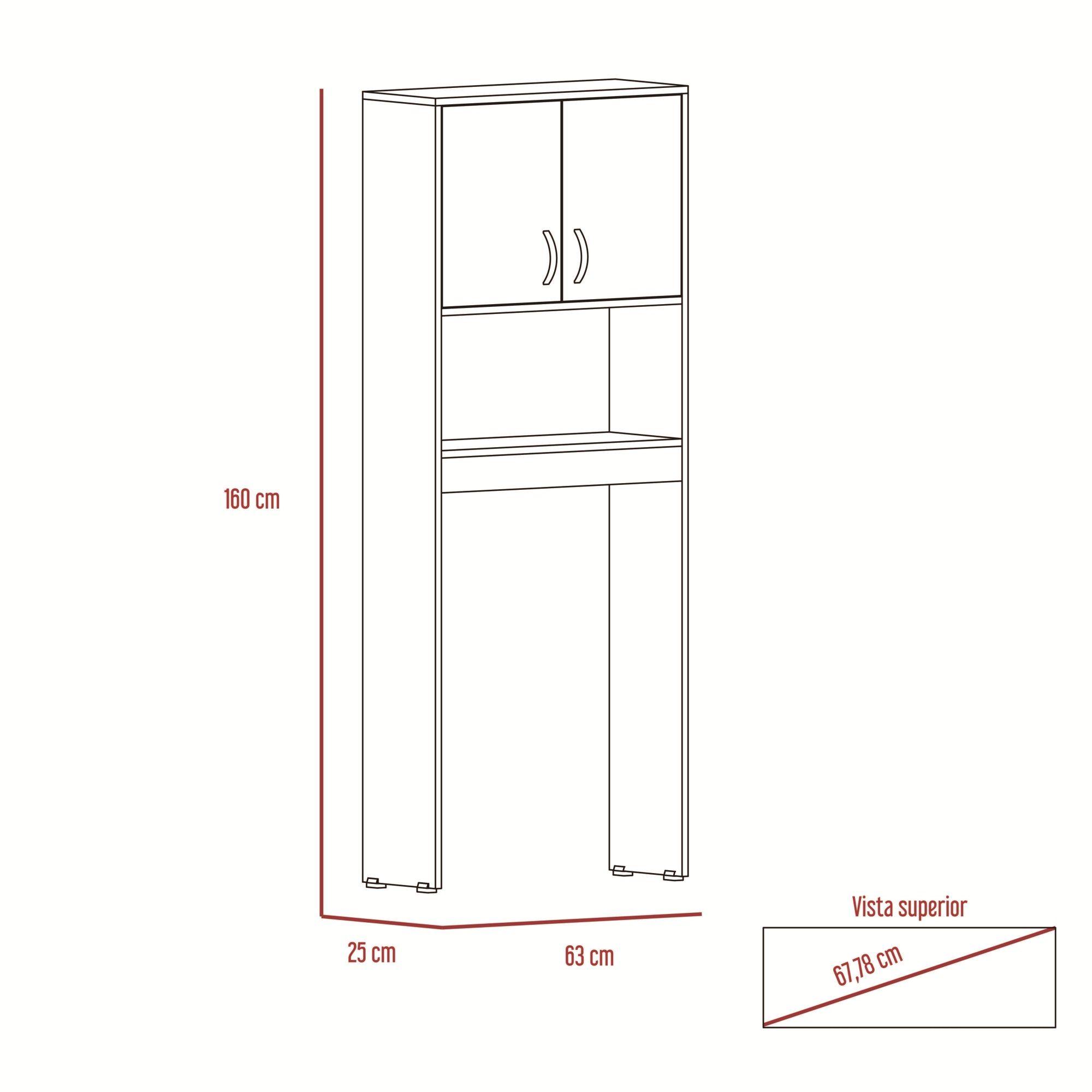ESTANTE ORGANIZADOR WC 2 PUERTAS FM-013B - BLANCO-6
