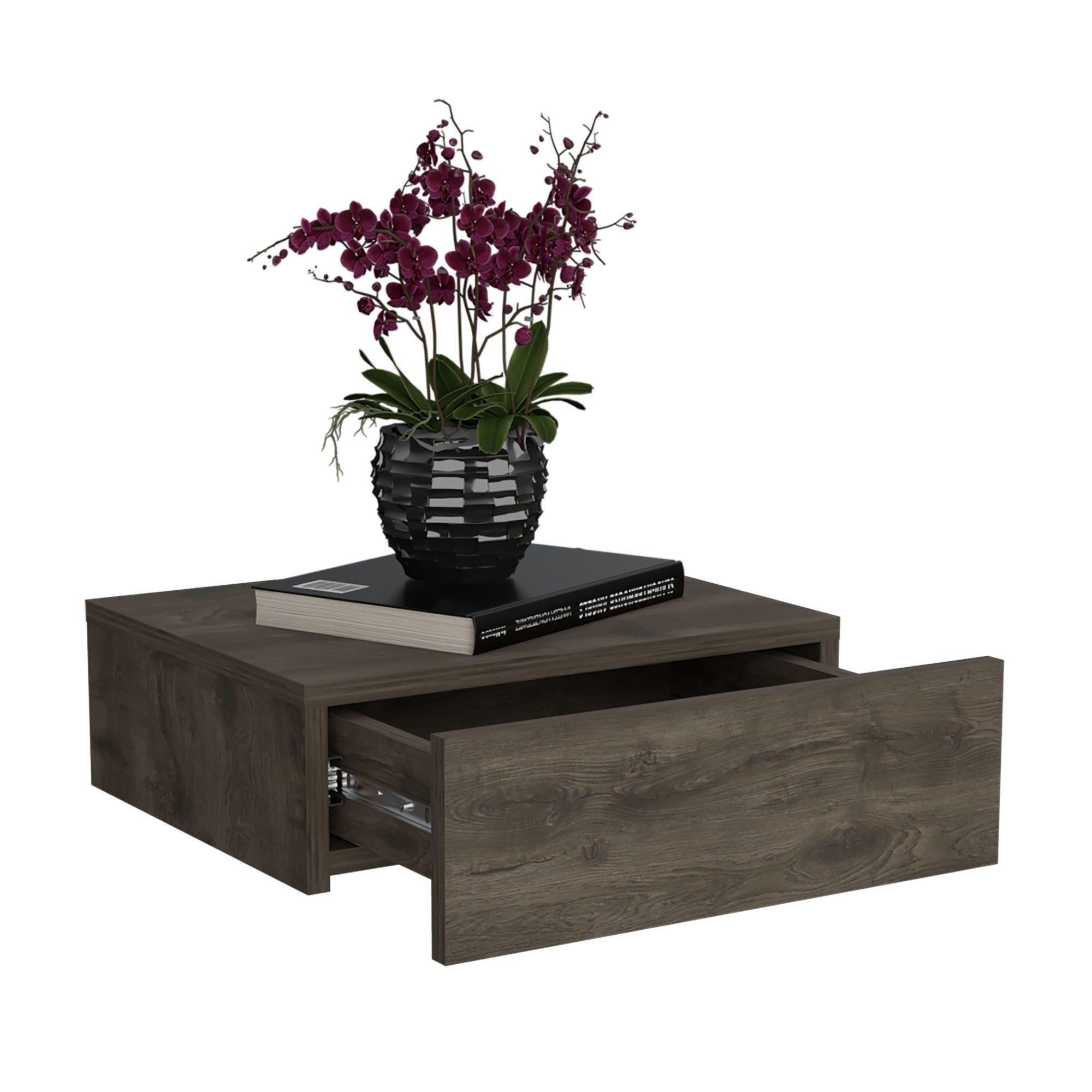 Velador Flotante 1 Cajon Fm-013O Café Oscuro-3