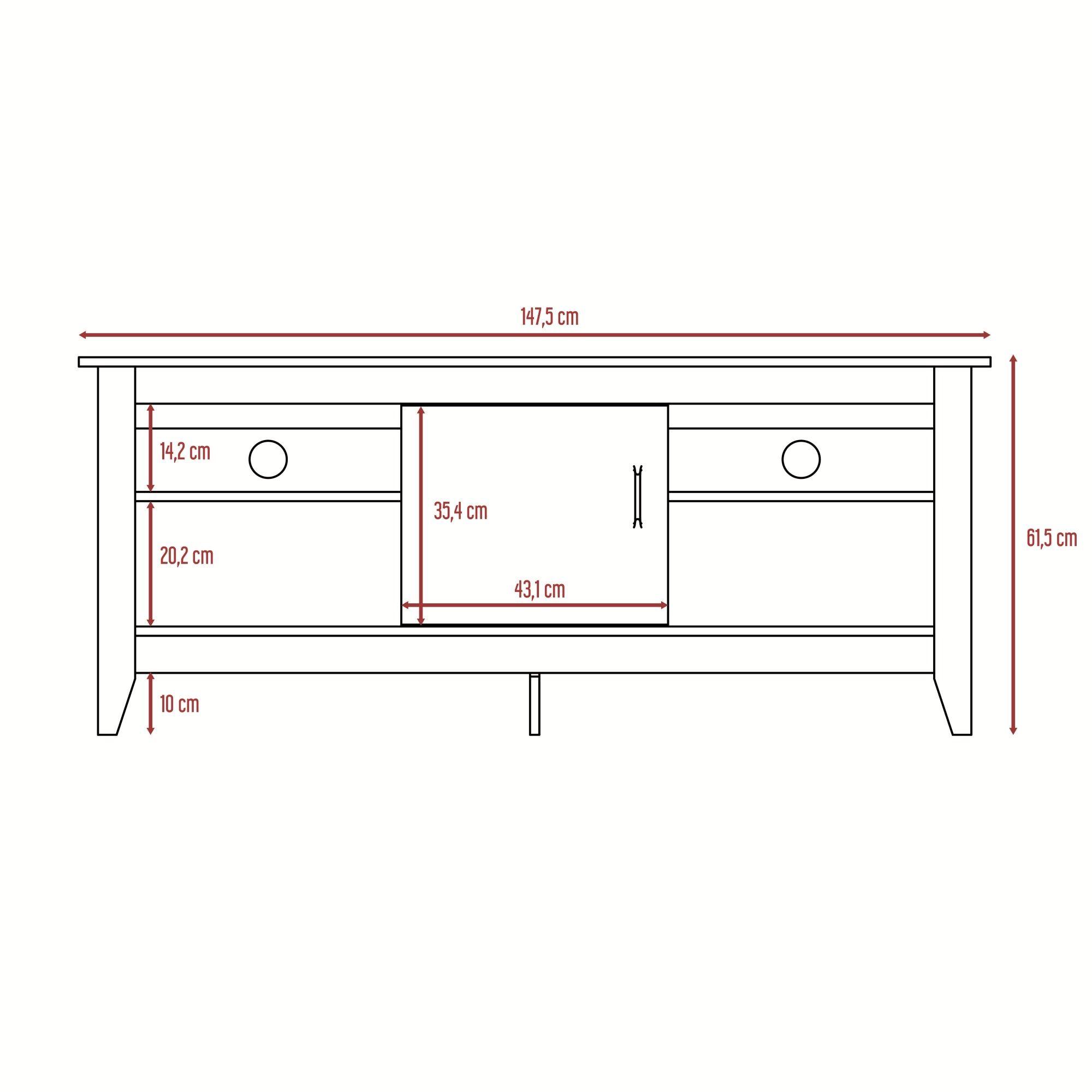 Rack Tv 65" 1 Puerta Fm-005N Negro-7