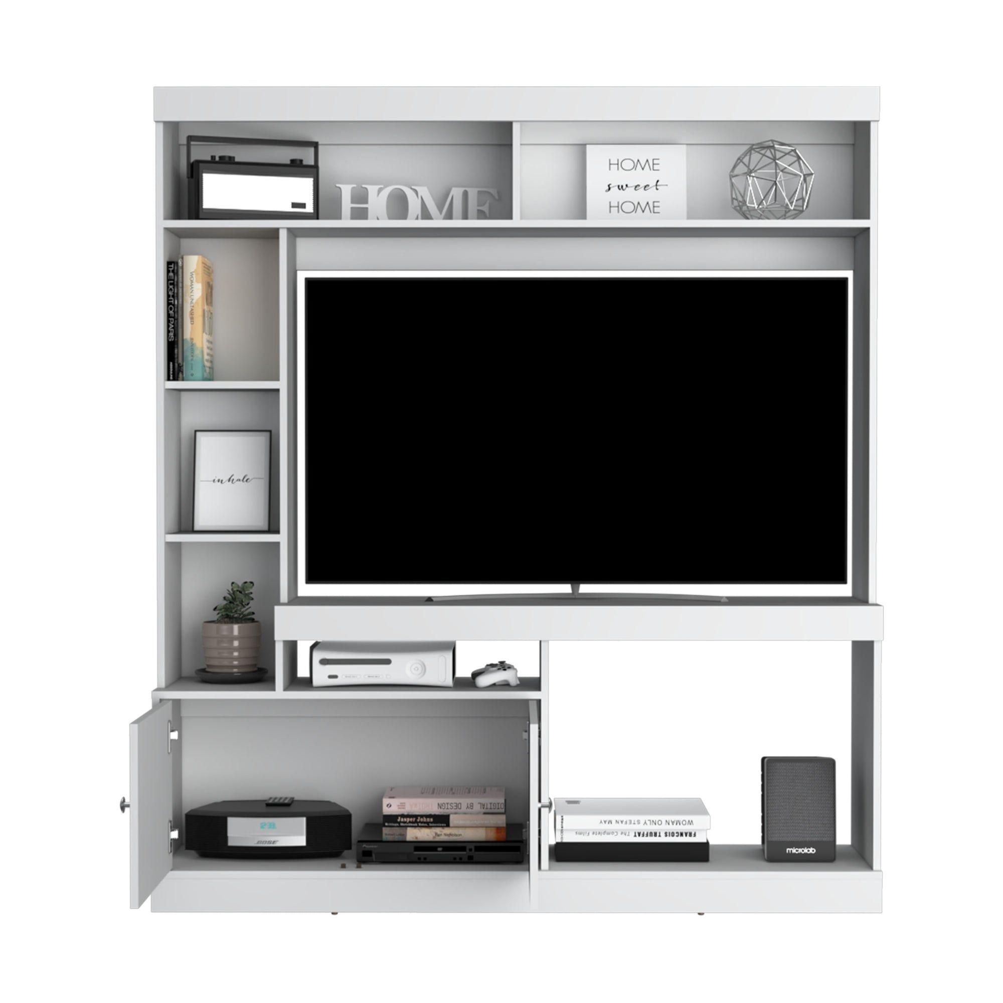 Estante Tv 65" 180,6X180X30,3 Cm Blanco-2