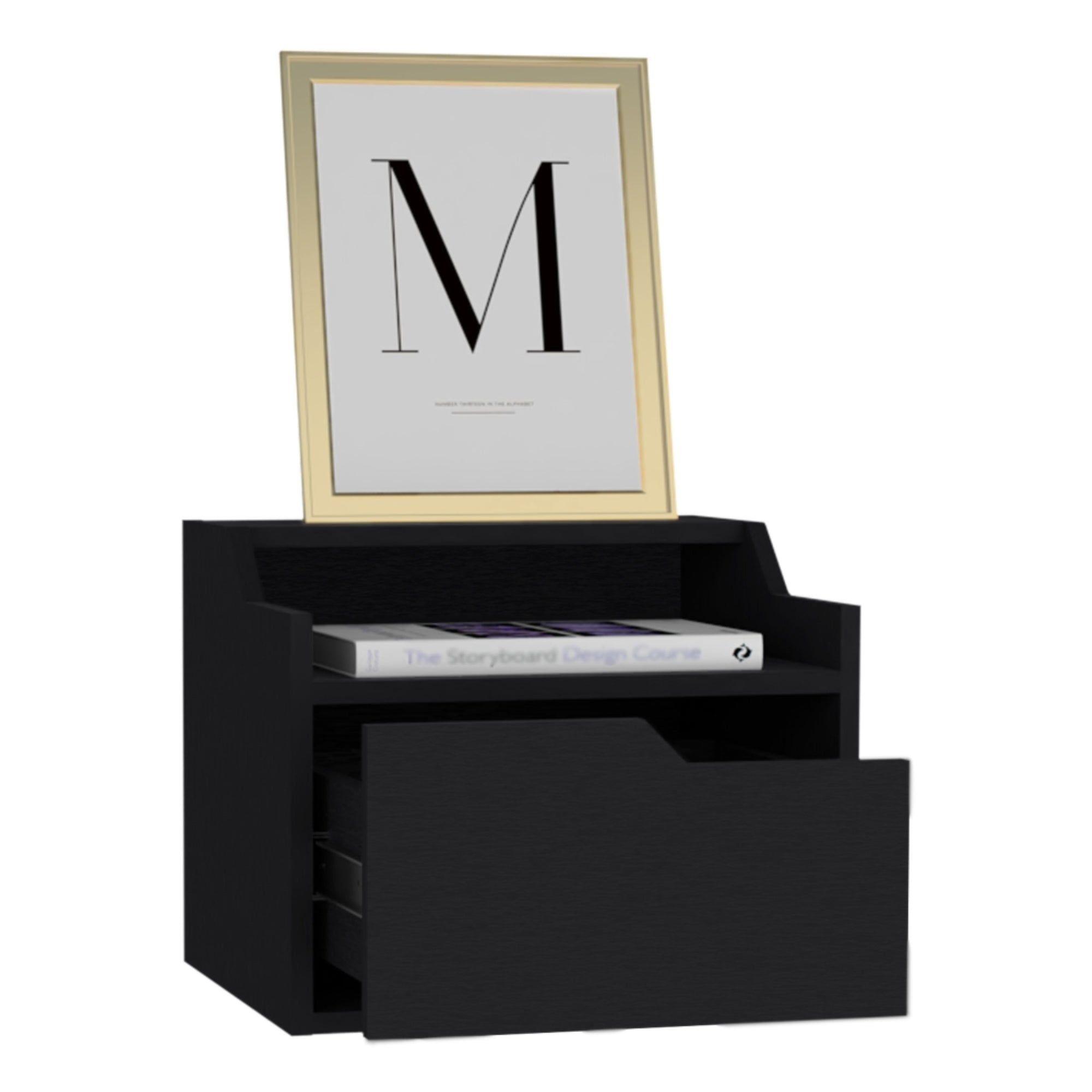 Velador Flotante 1 Cajon 33 X 40 X 34 Cm Negro-0
