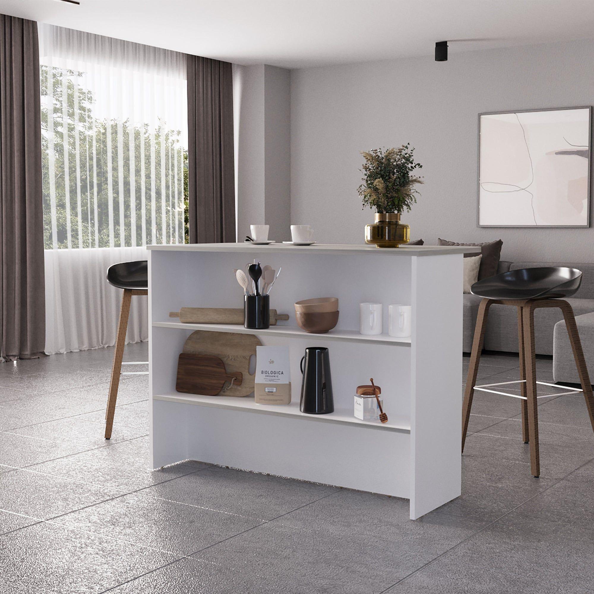 ISLA COCINA 120X60X90 CM FM-003G GRIS-5