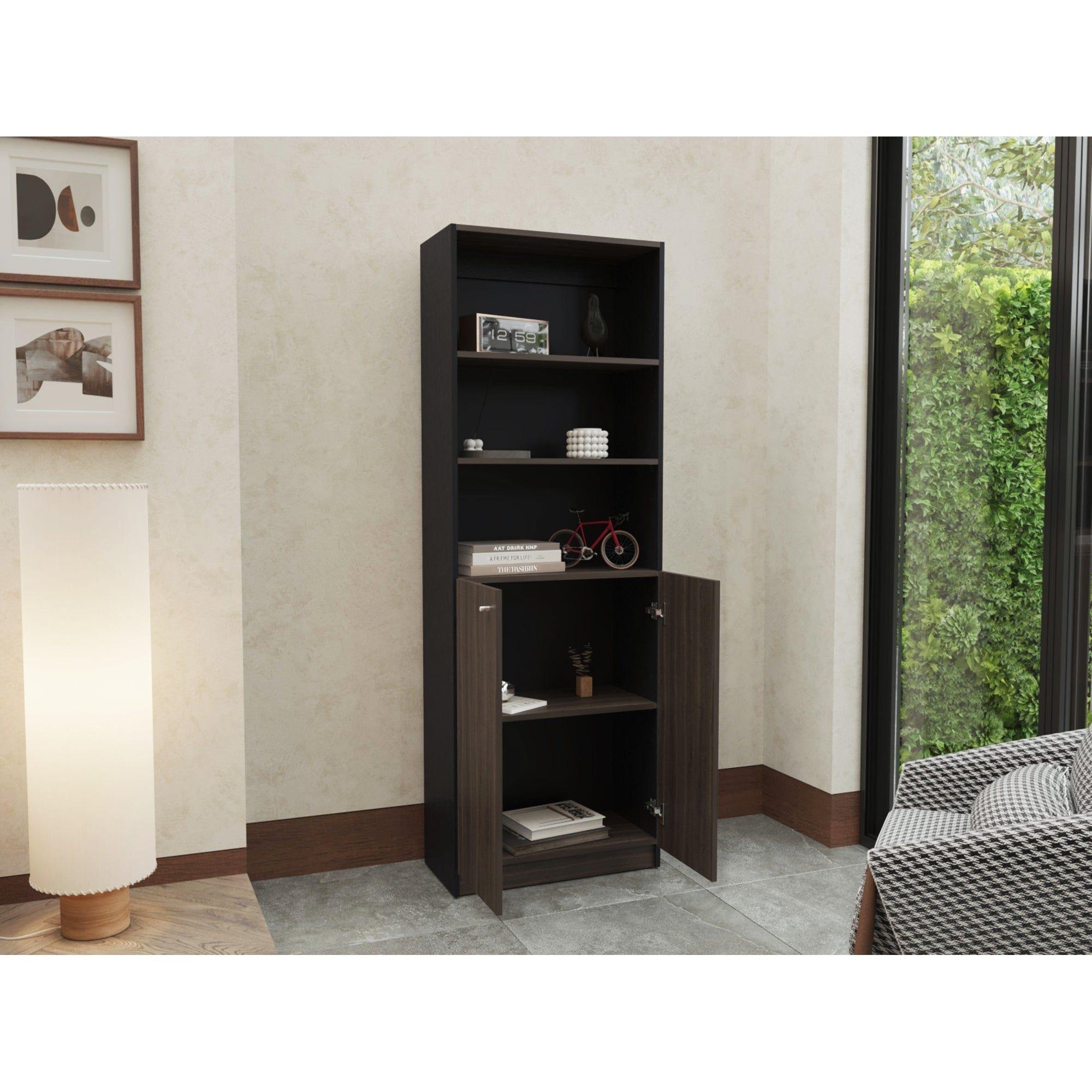 Estante Organizador De Libros 2 Puertas 180,6X62,8X29,9 Cm-9