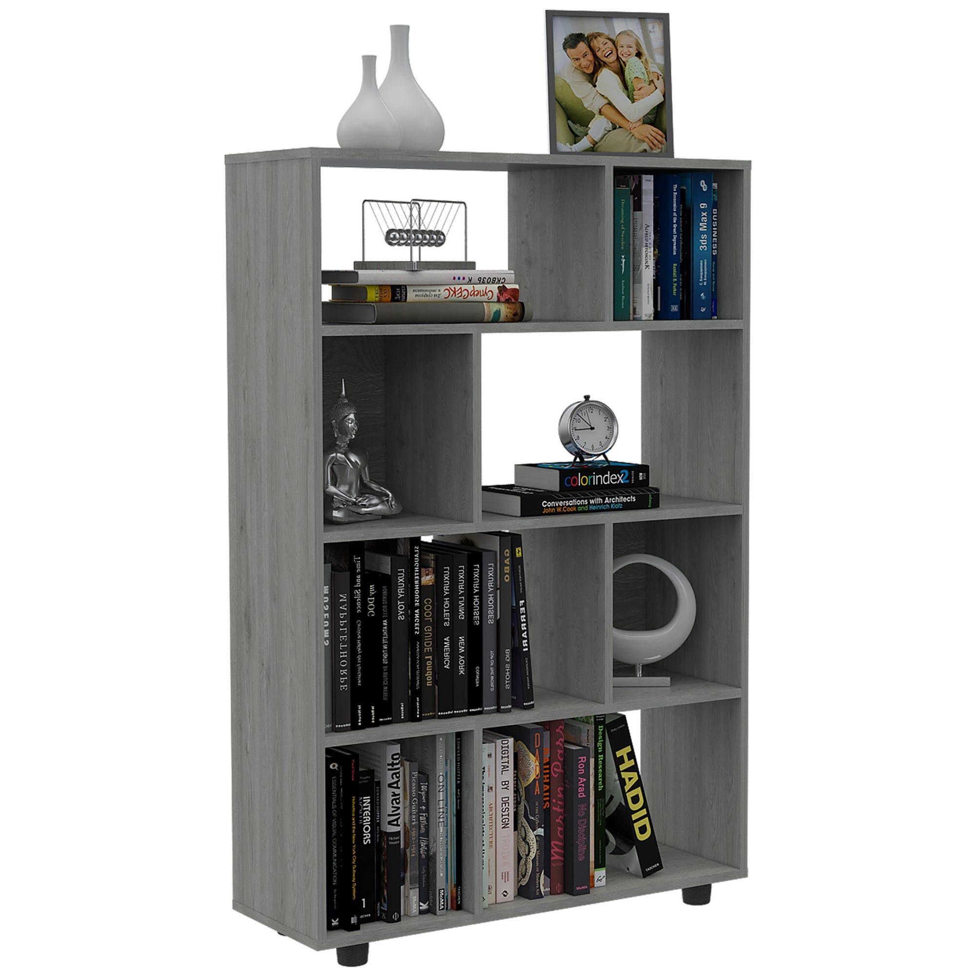 BIBLIOTECA MODULAR 8 REPISAS  FM-011G GRIS-2