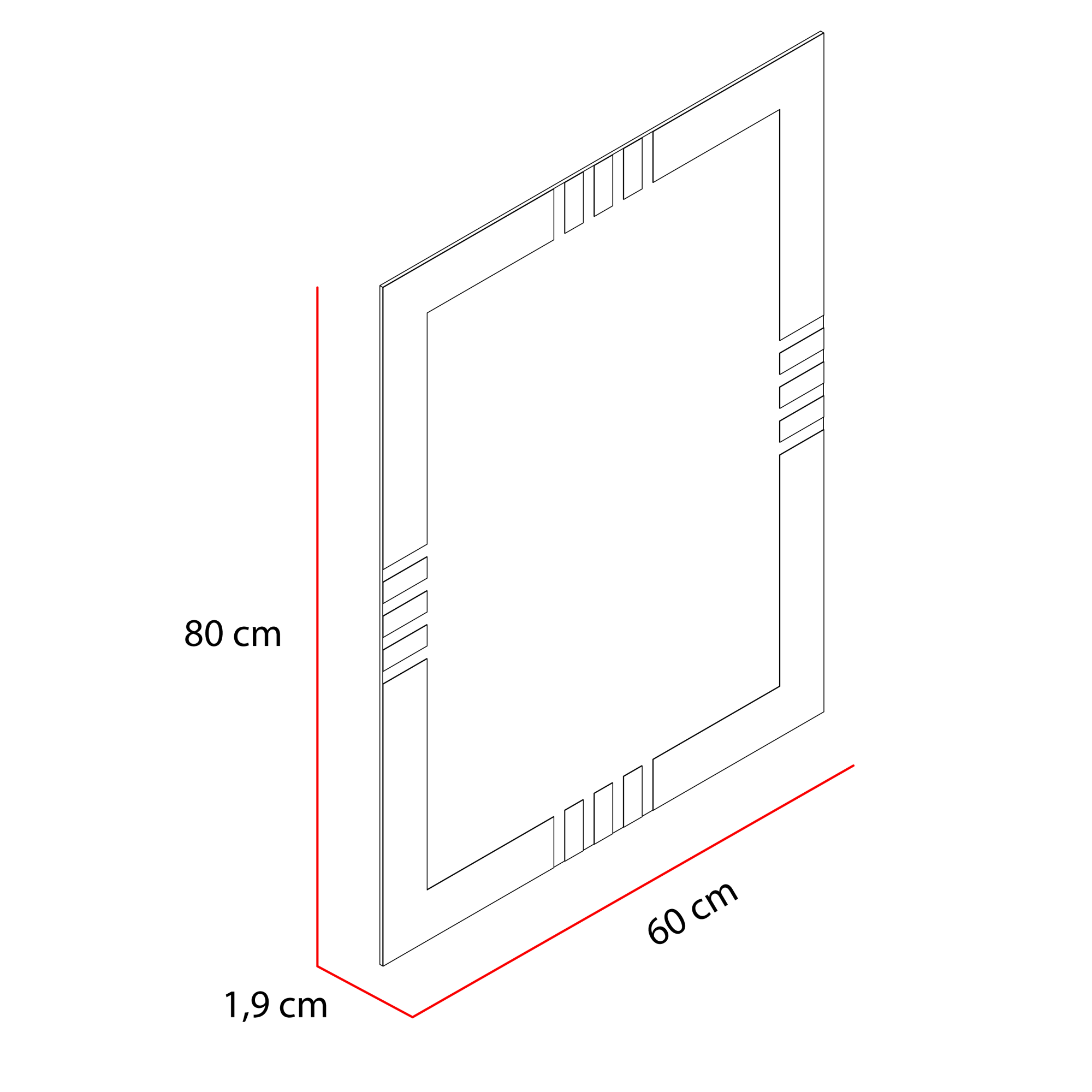 ESPEJO RECTANGULAR 80x60x1,9 CM FM-061-3