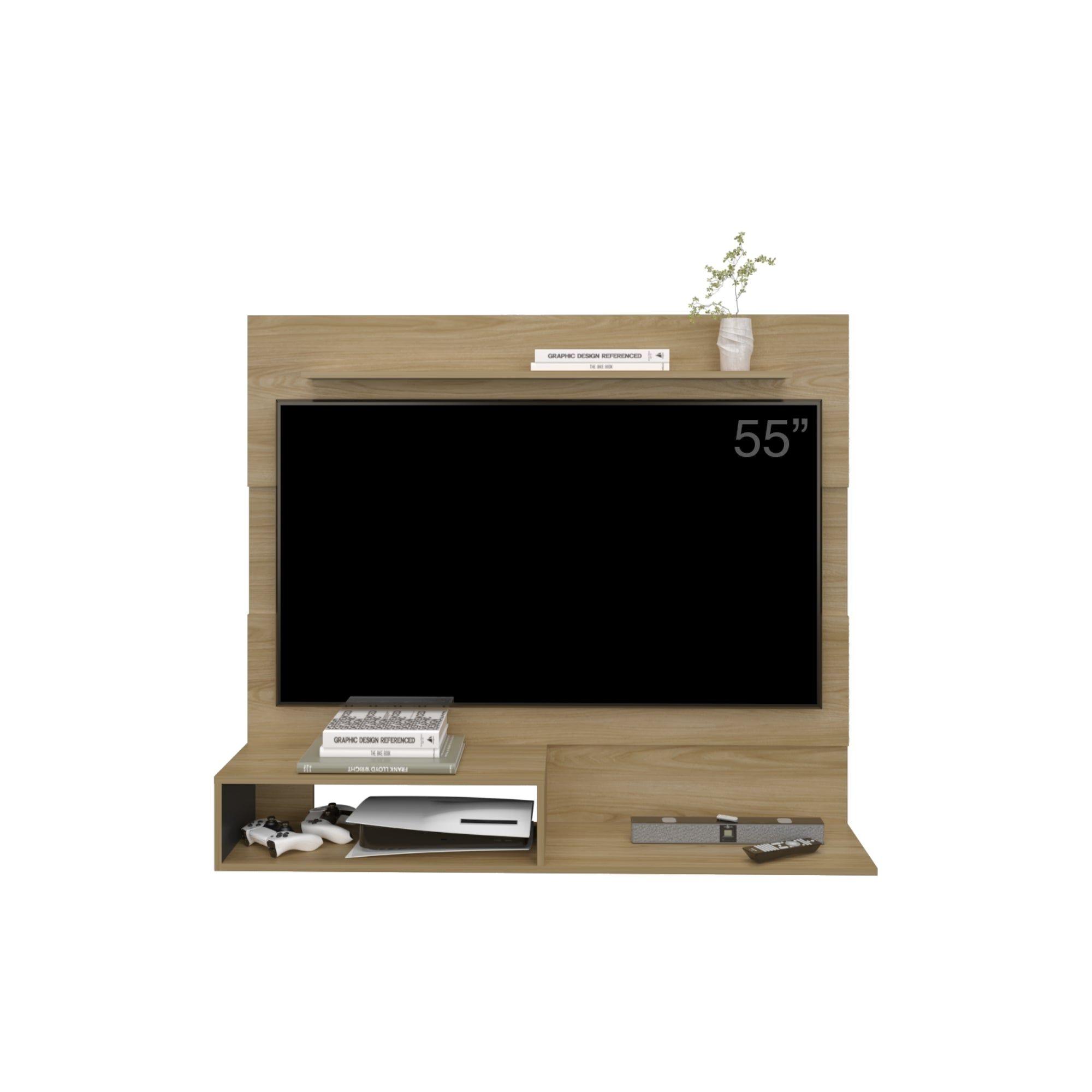 Panel Tv  55" 120X150X31,5 Cm Fm-001O Café Claro Y Negro-3