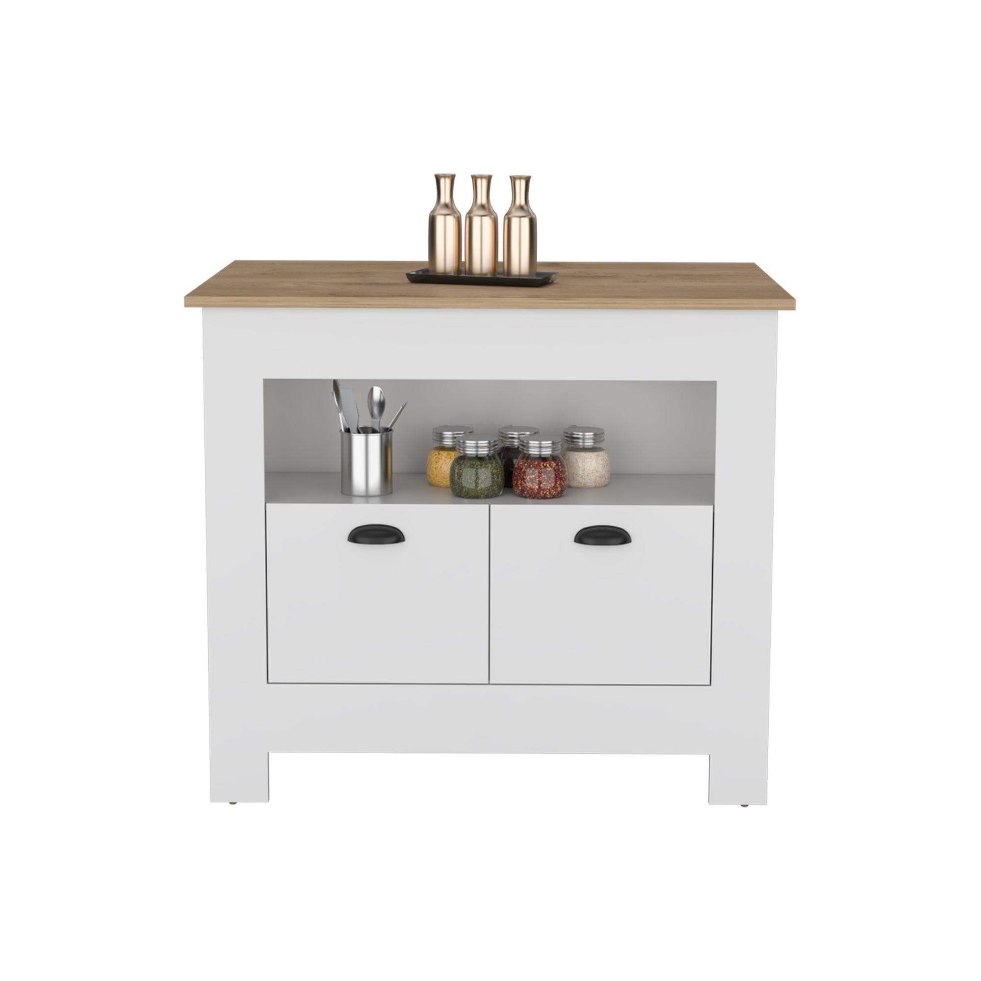 ISLA DE COCINA 2 PUERTAS FM-005B BLANCO-2