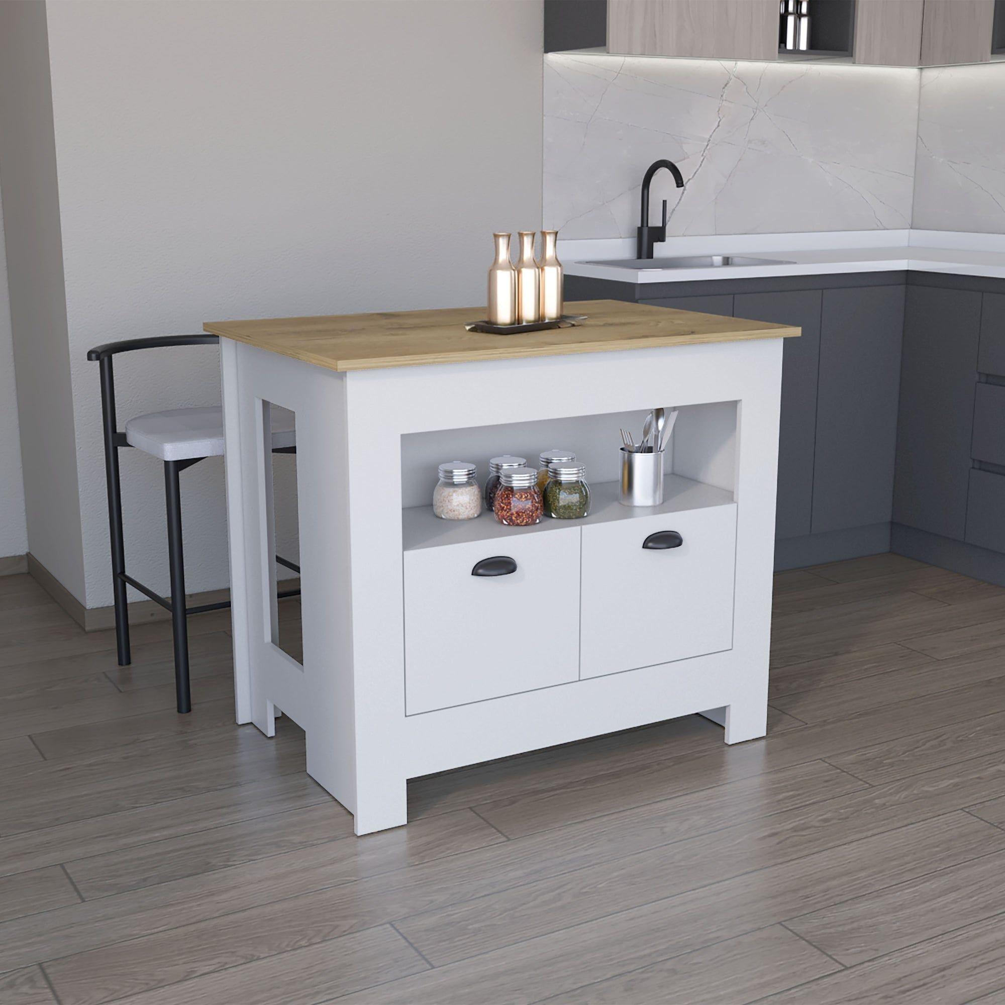ISLA DE COCINA 2 PUERTAS FM-005B BLANCO-4