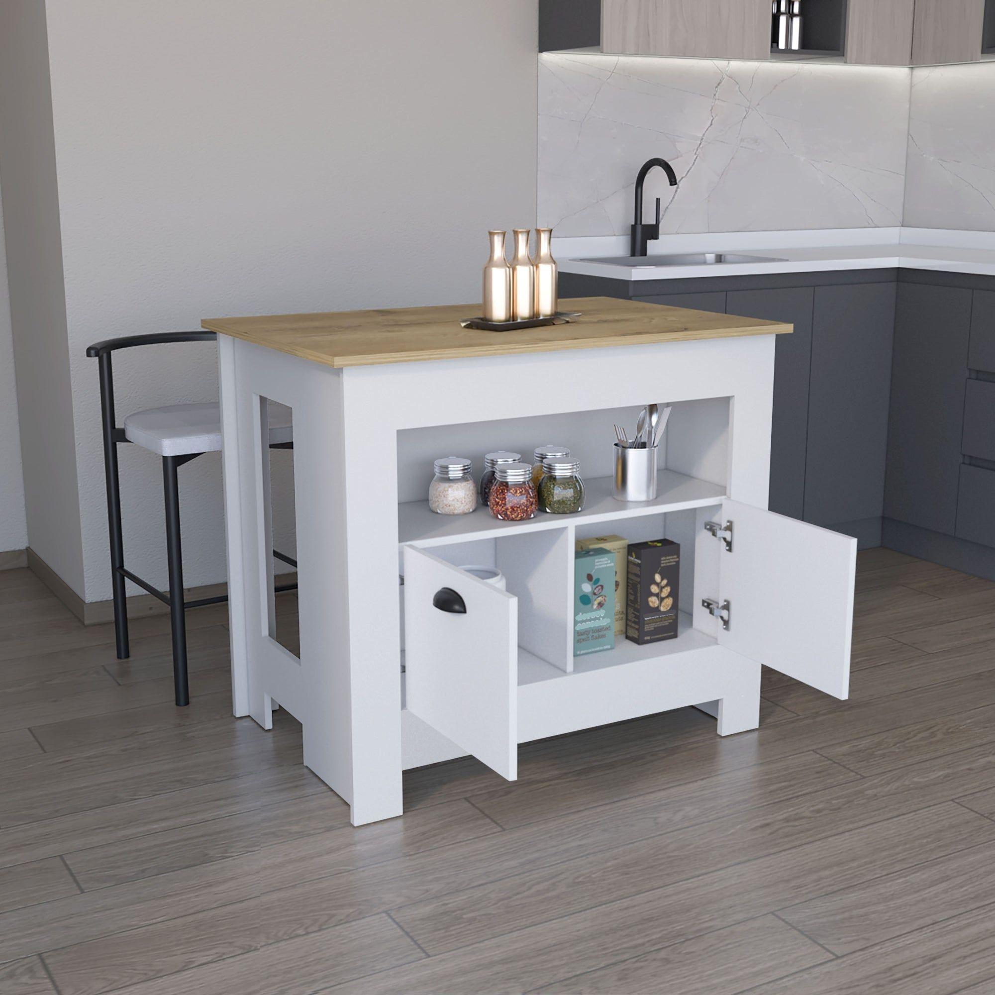 ISLA DE COCINA 2 PUERTAS FM-005B BLANCO-5