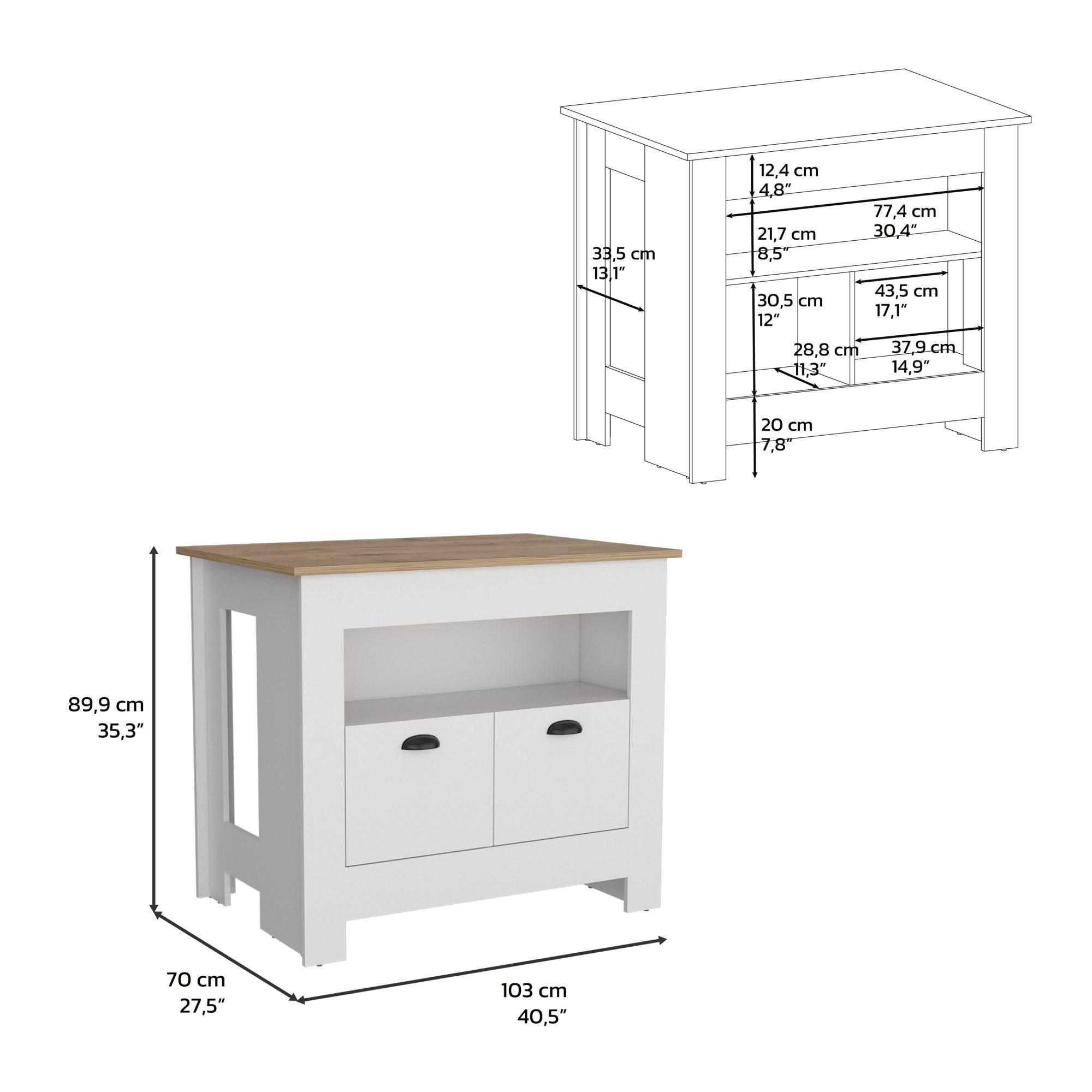ISLA DE COCINA 2 PUERTAS FM-005B BLANCO-6