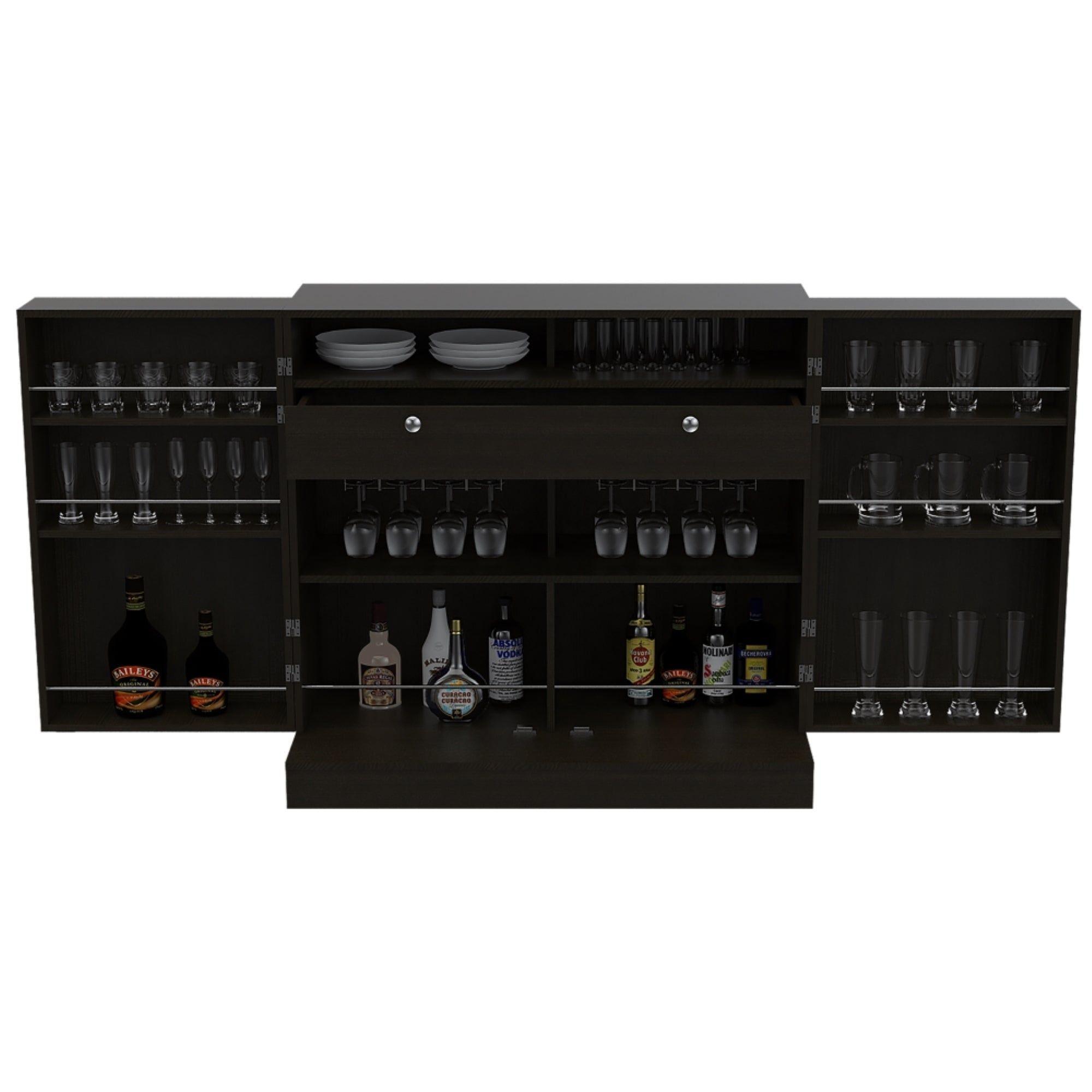 Bar Extensible 2 Puertas 1 Cajon Fm-011N Negro-2