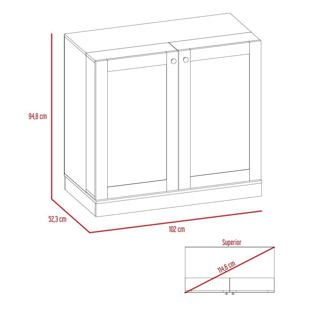 Bar Extensible 2 Puertas 1 Cajon Fm-011N Negro-7