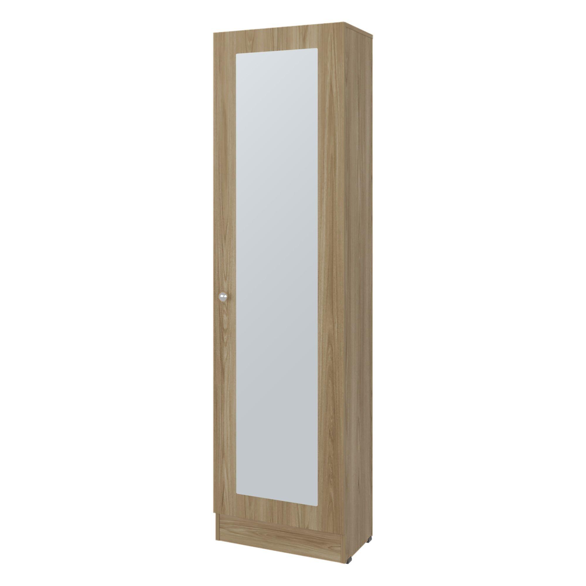 Closet 1 Puerta Con Espejo 180,1x49,1x30,2 Cm Café Claro-0
