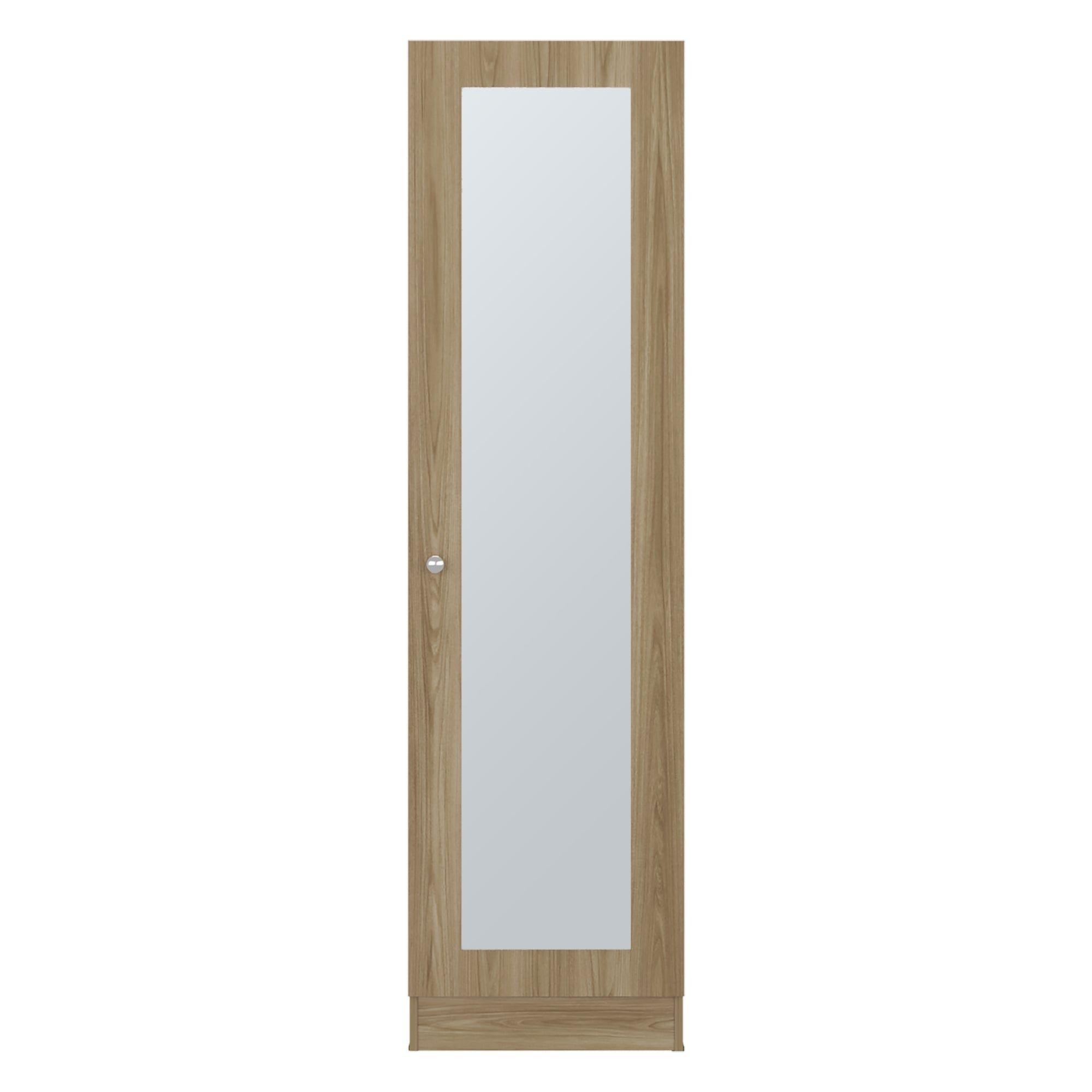 Closet 1 Puerta Con Espejo 180,1x49,1x30,2 Cm Café Claro-1
