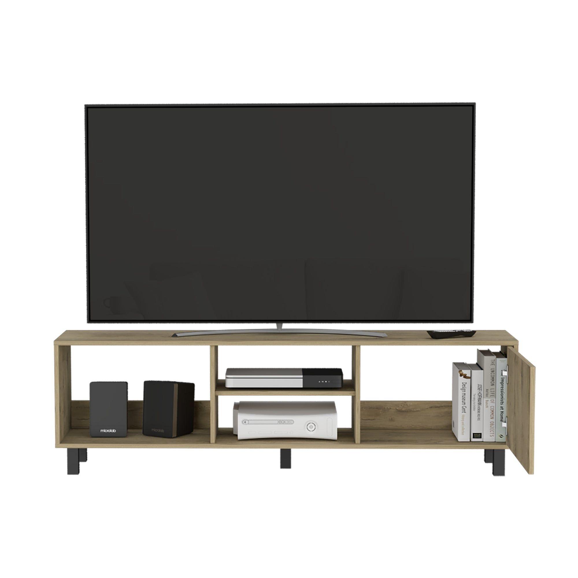 Rack Tv 65" 1 Puerta 47,5X160X35 Cm Café Claro-2