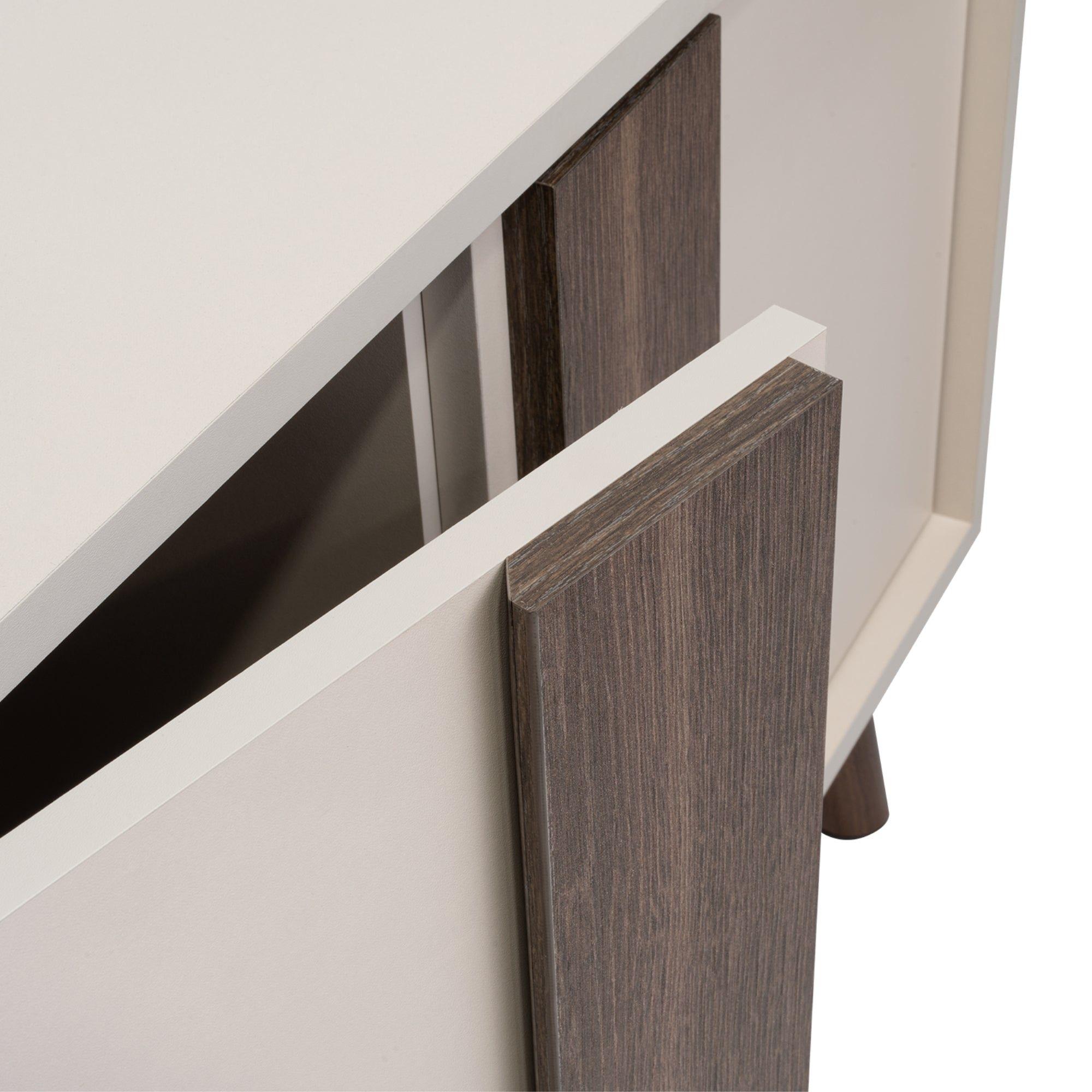 Rack Tv 65" Con 6 Botelleros 2 Puertas Beige-6