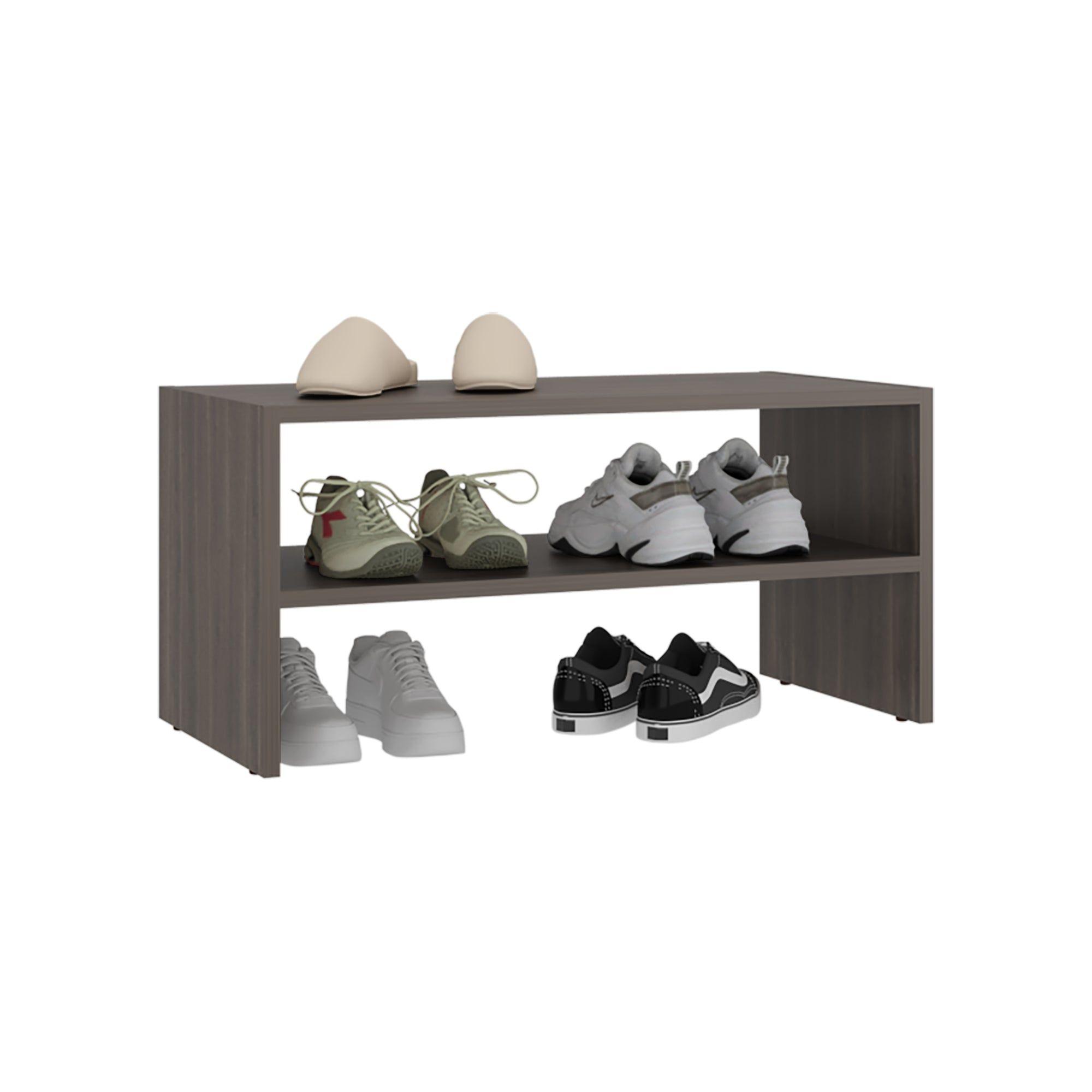 Zapatero Apilable 34,9x72x34,1 Cm Café Oscuro-2