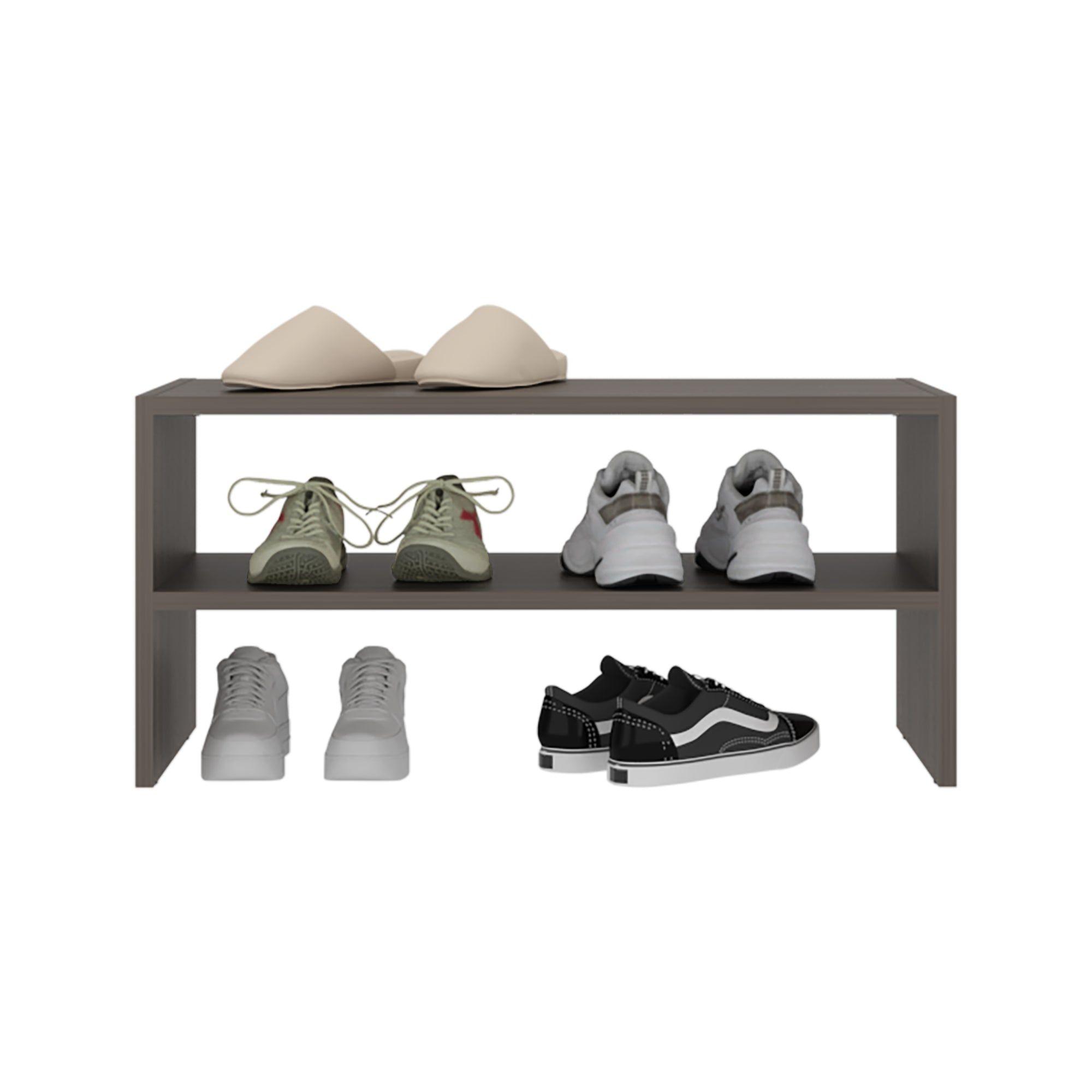 Zapatero Apilable 34,9x72x34,1 Cm Café Oscuro-3