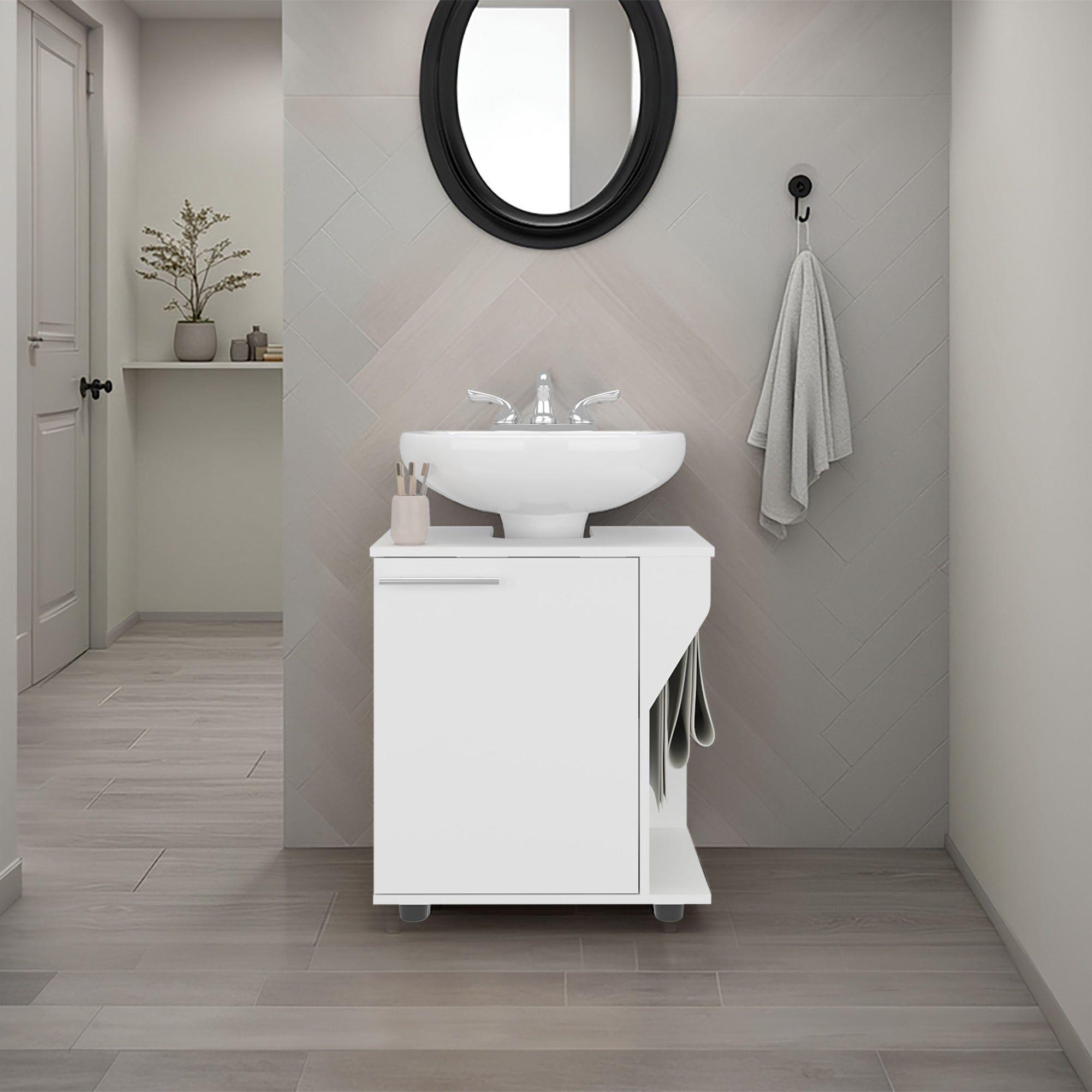 Mueble Para Lavamanos 1 Puerta Blanco-4