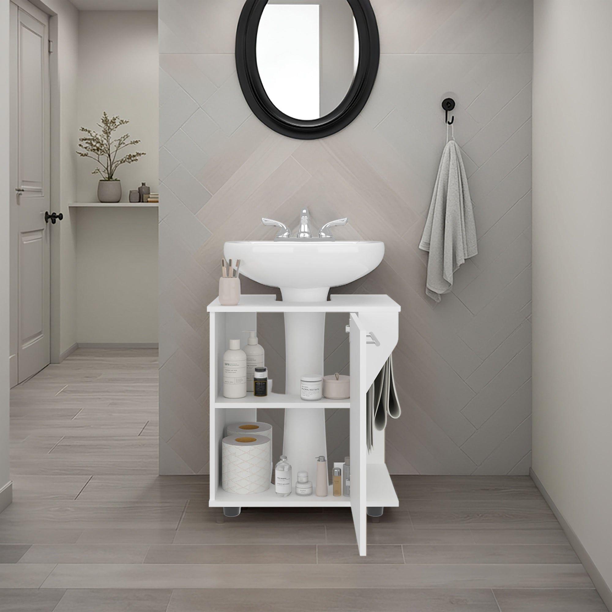 Mueble Para Lavamanos 1 Puerta Blanco-5