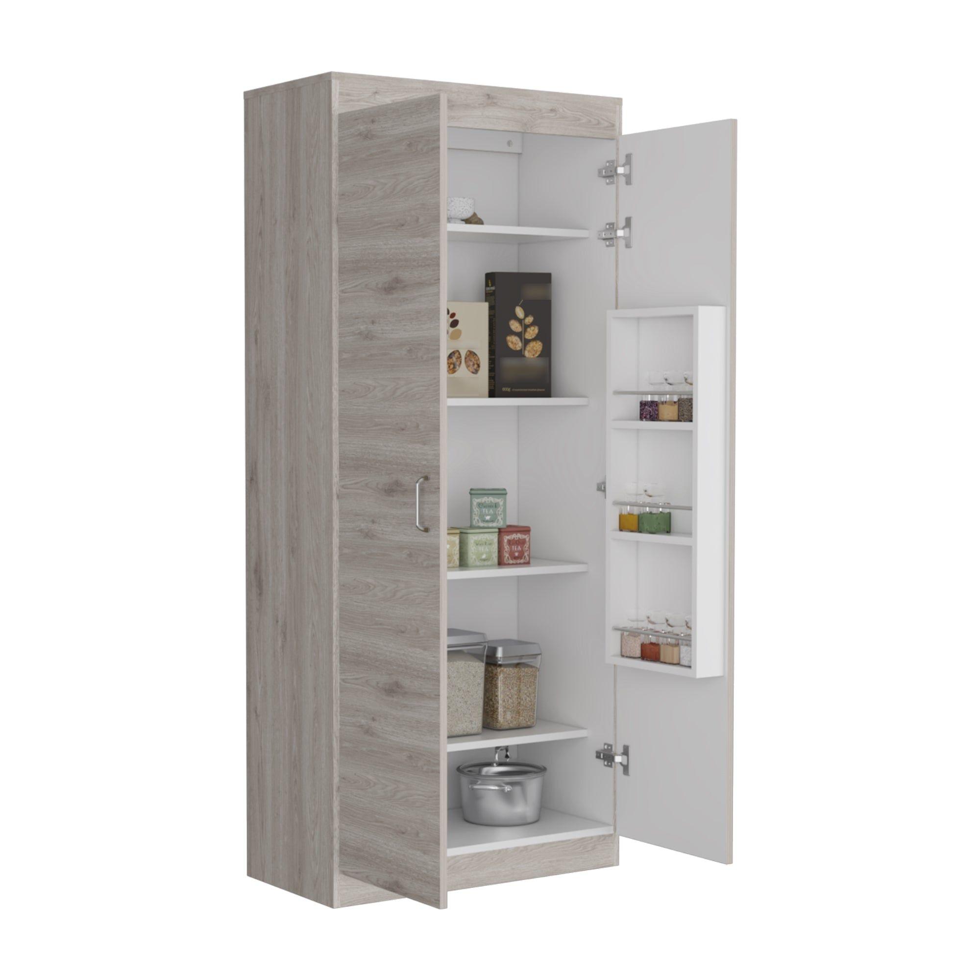 MUEBLE ALACENA 2 PUERTAS FM-012C - CAFÉ CLARO-3