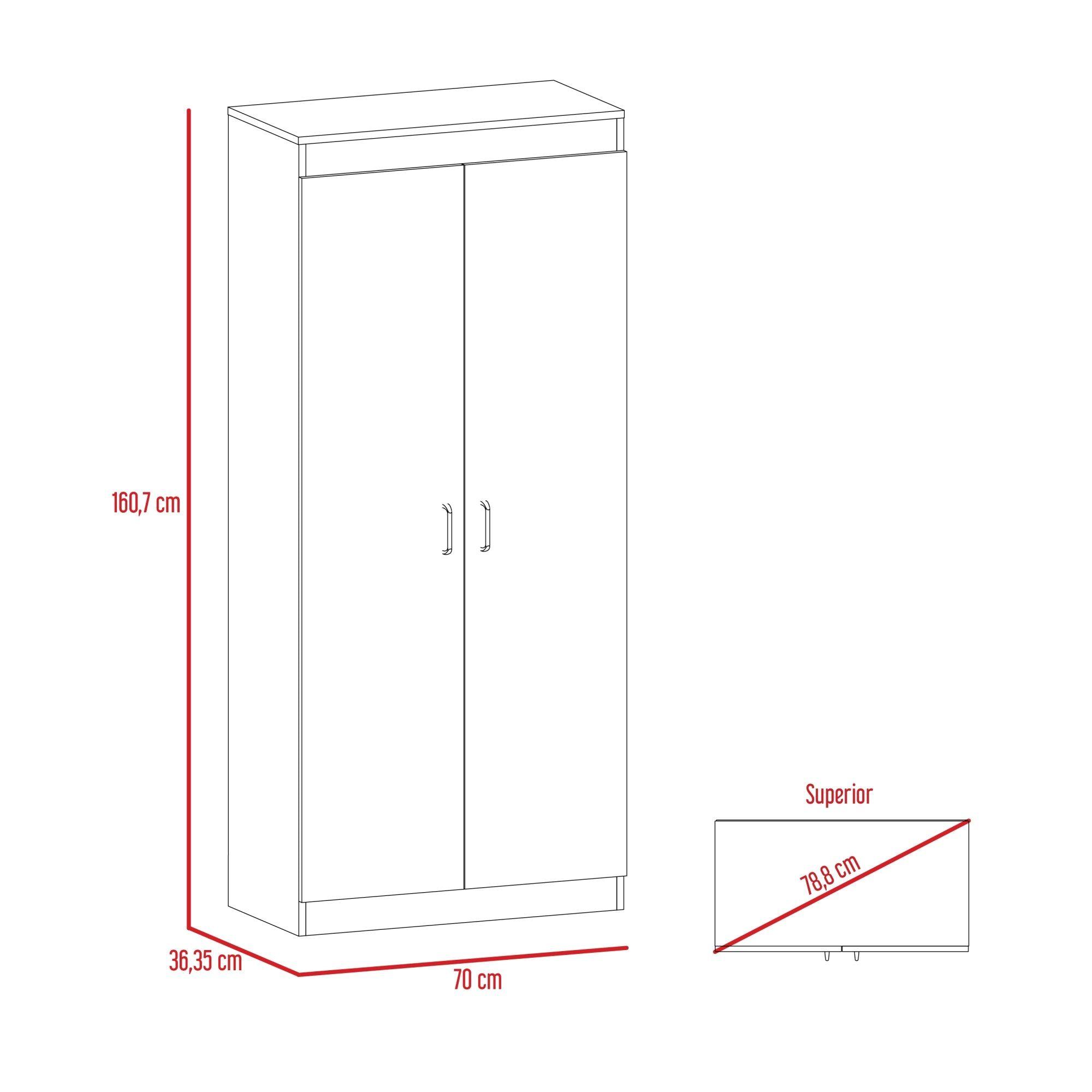 MUEBLE ALACENA 2 PUERTAS FM-012C - CAFÉ CLARO-6